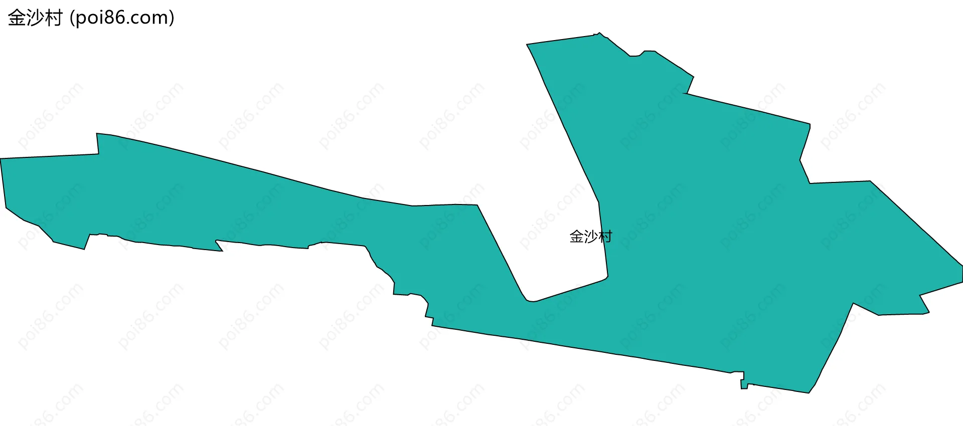 金沙村边界地图