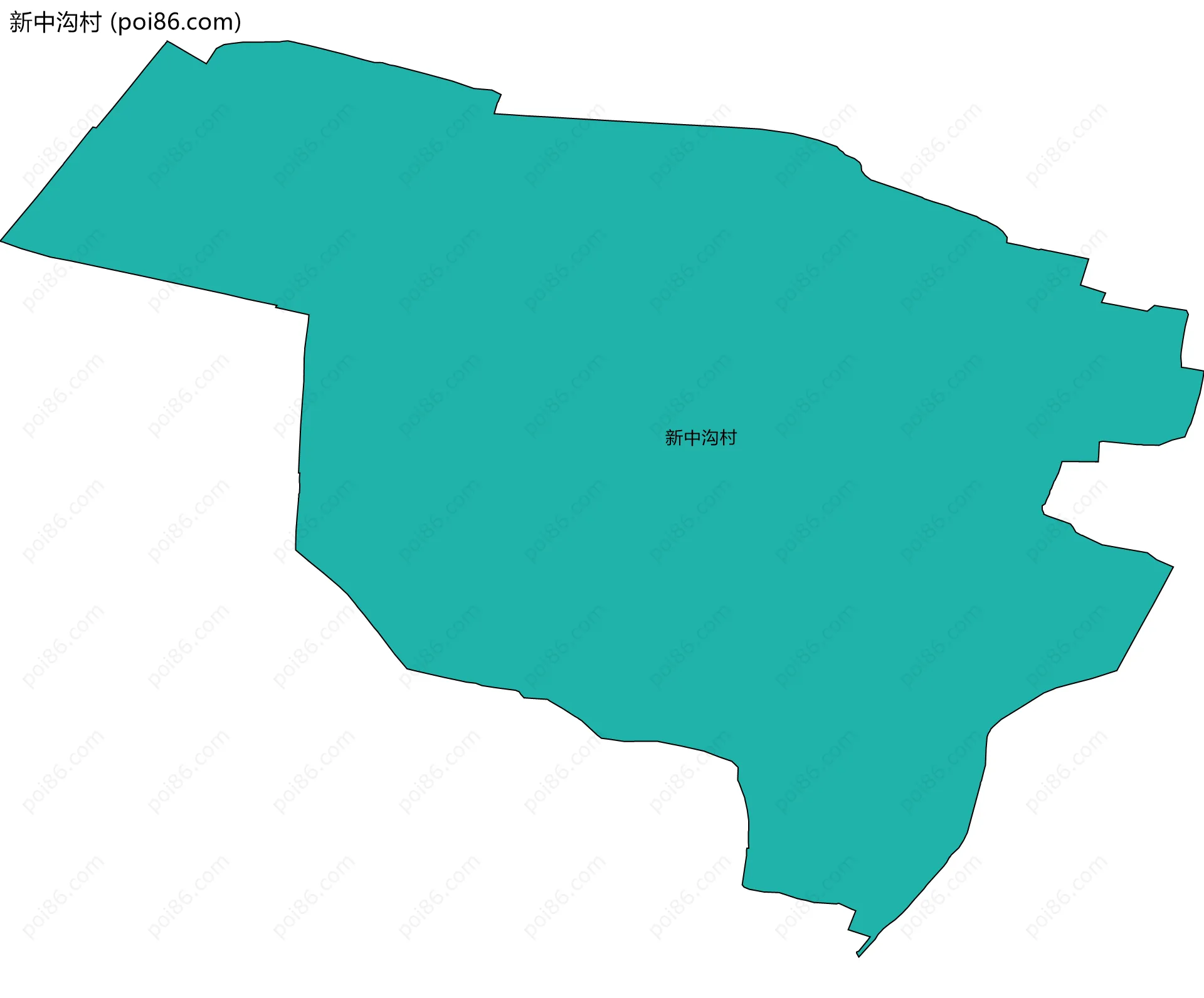 新中沟村边界地图