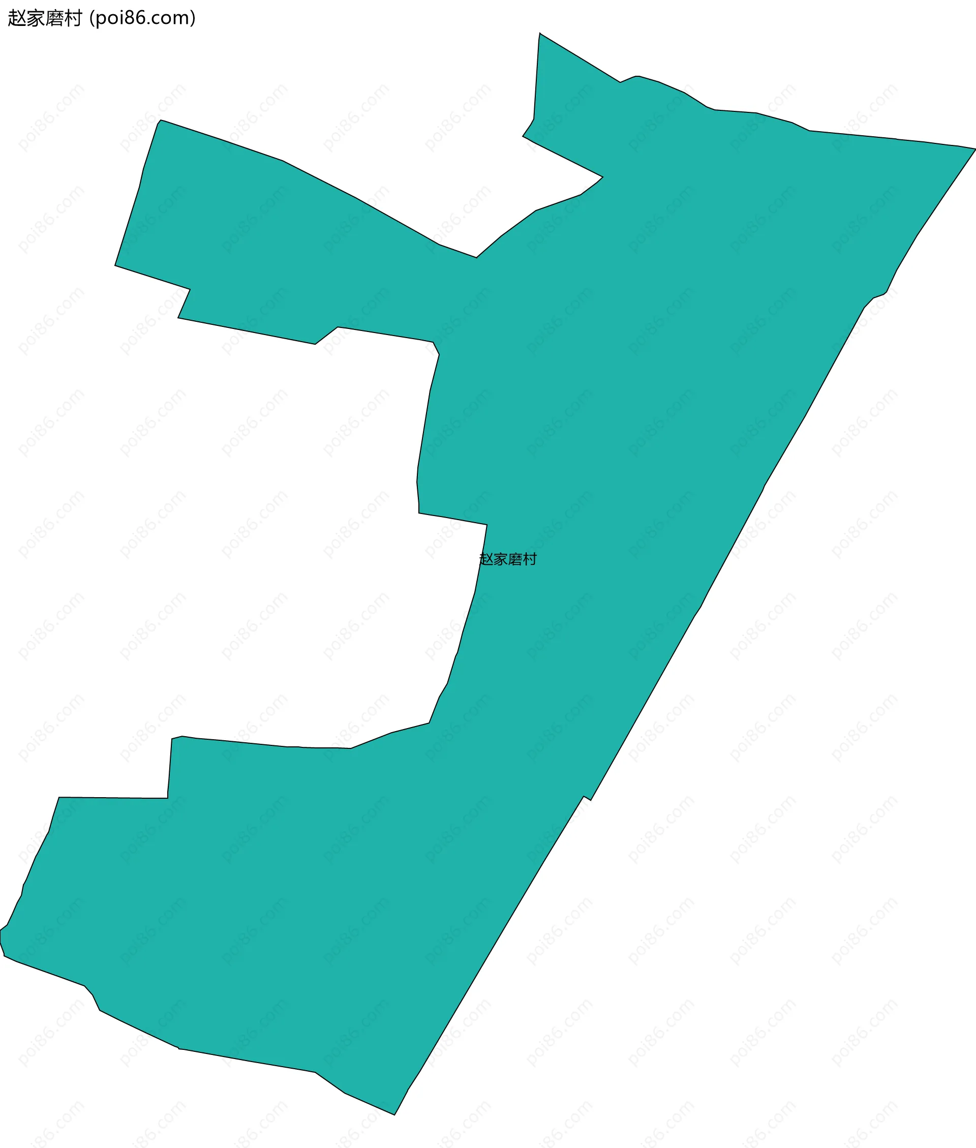 赵家磨村边界地图