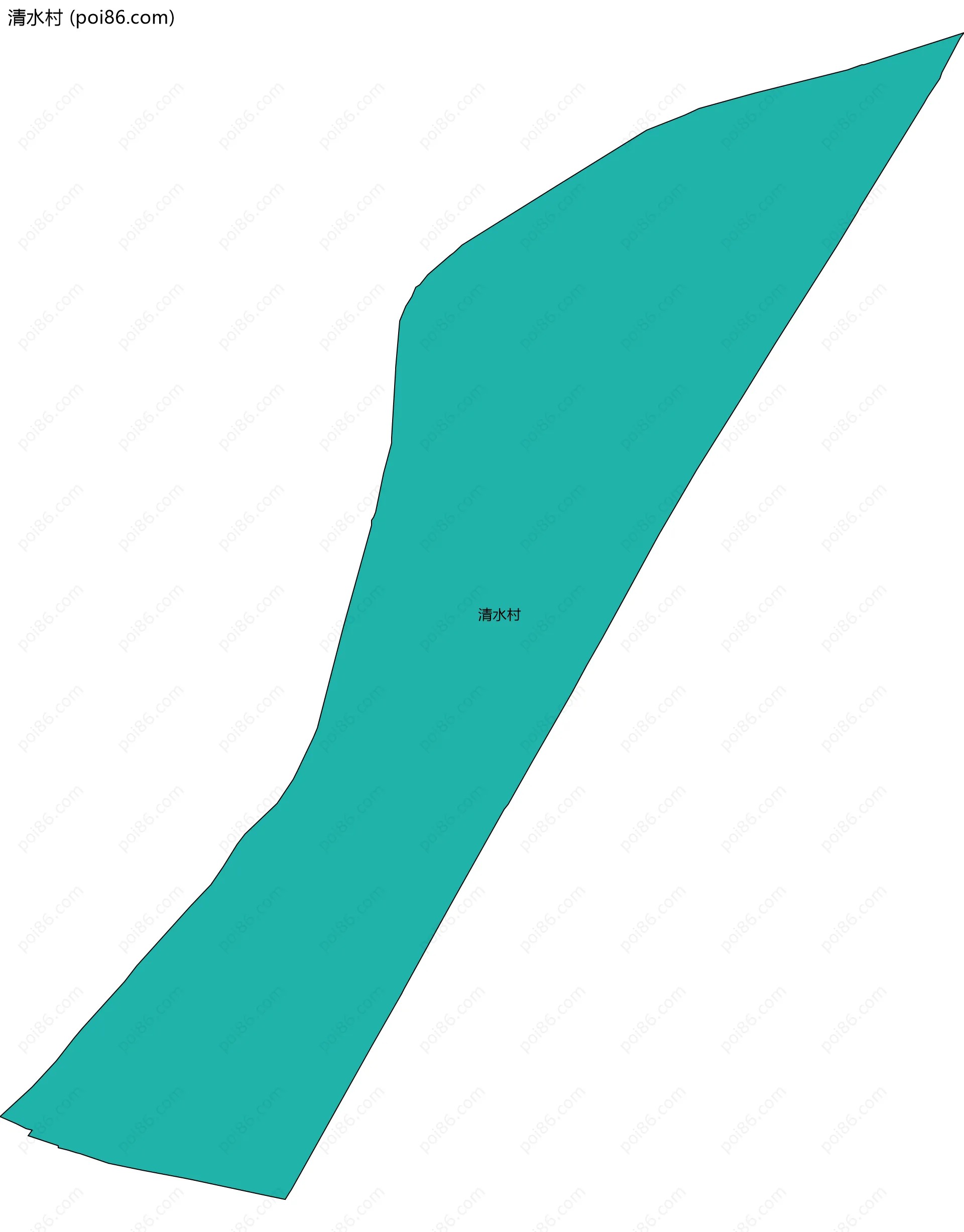 清水村边界地图