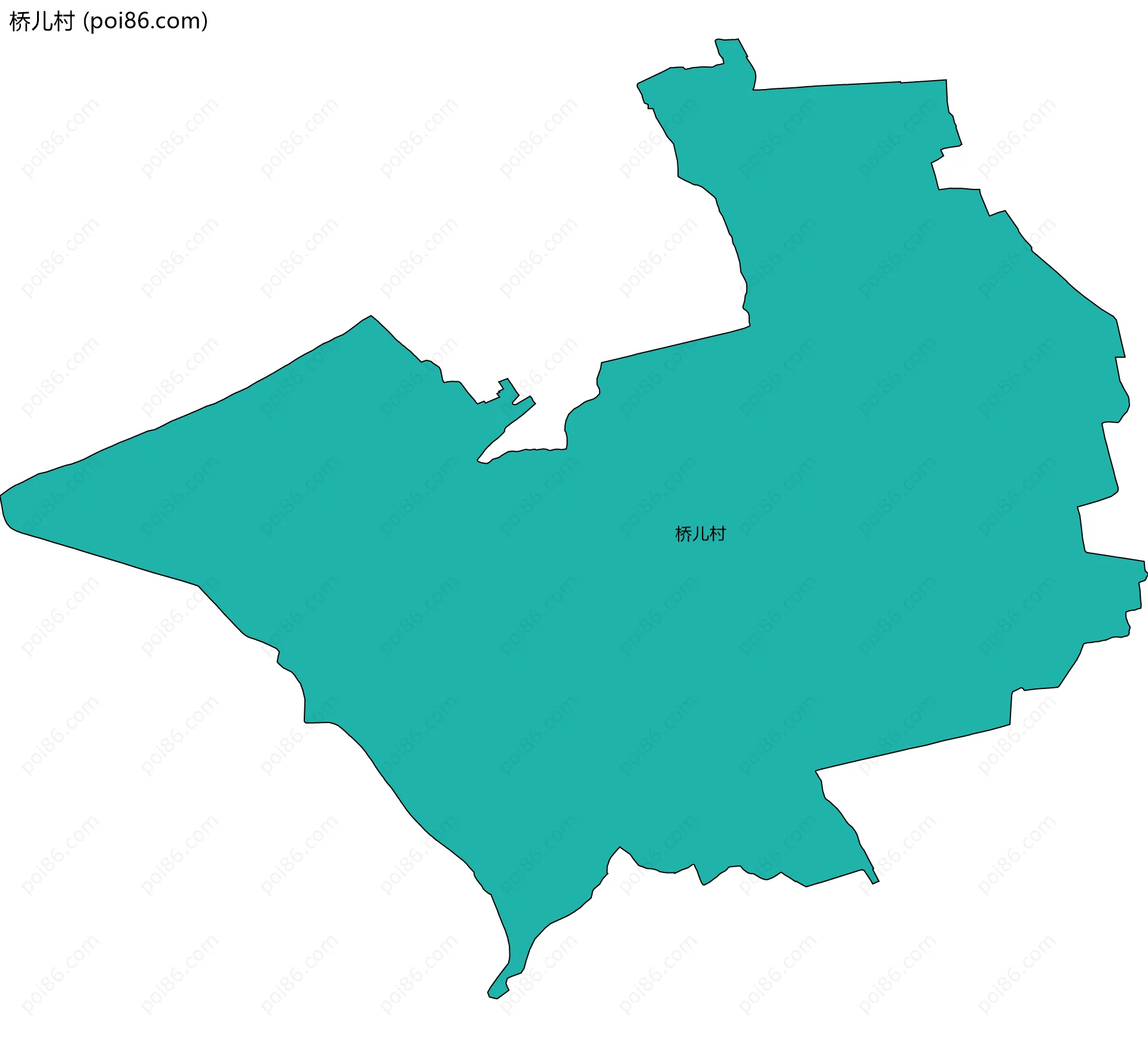 桥儿村边界地图