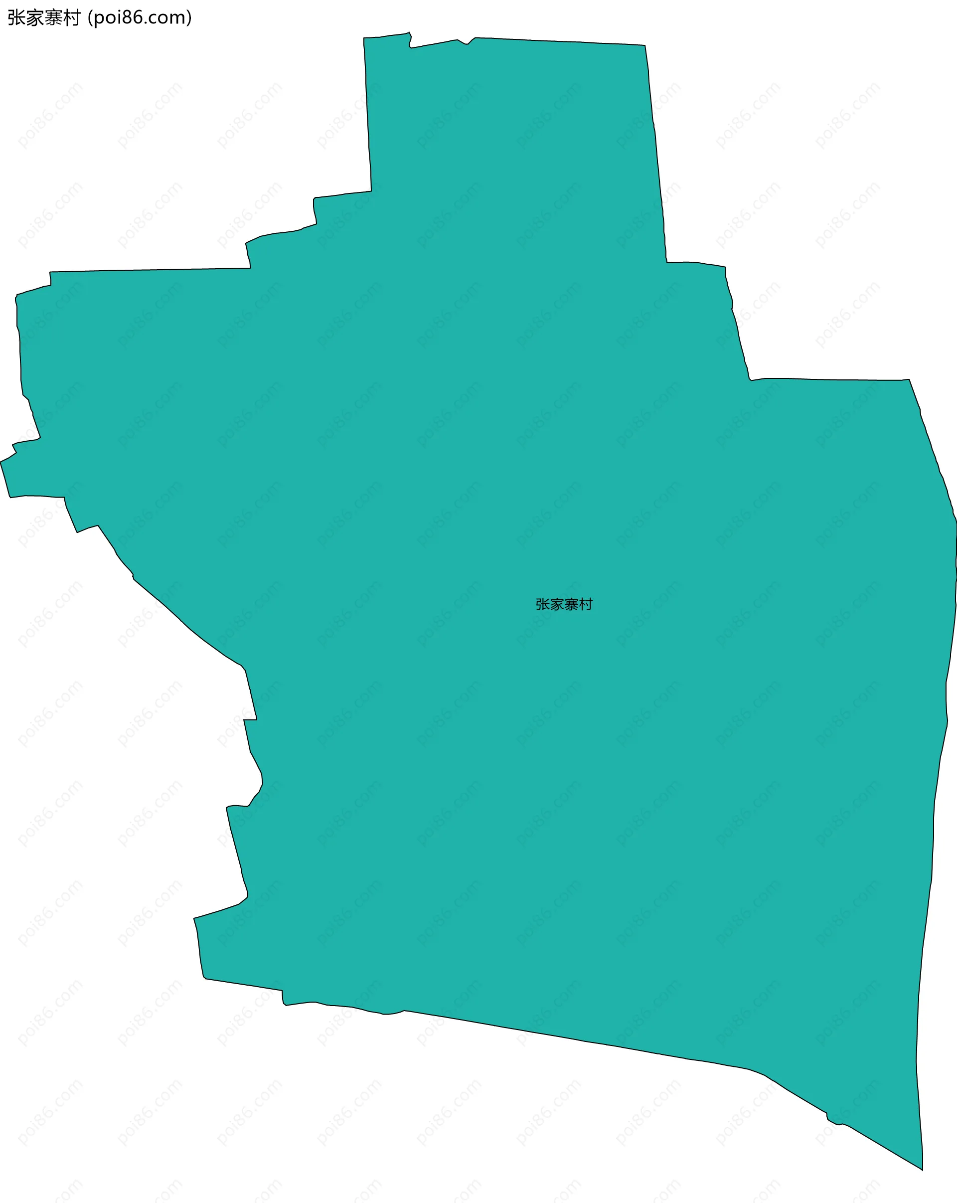 张家寨村边界地图