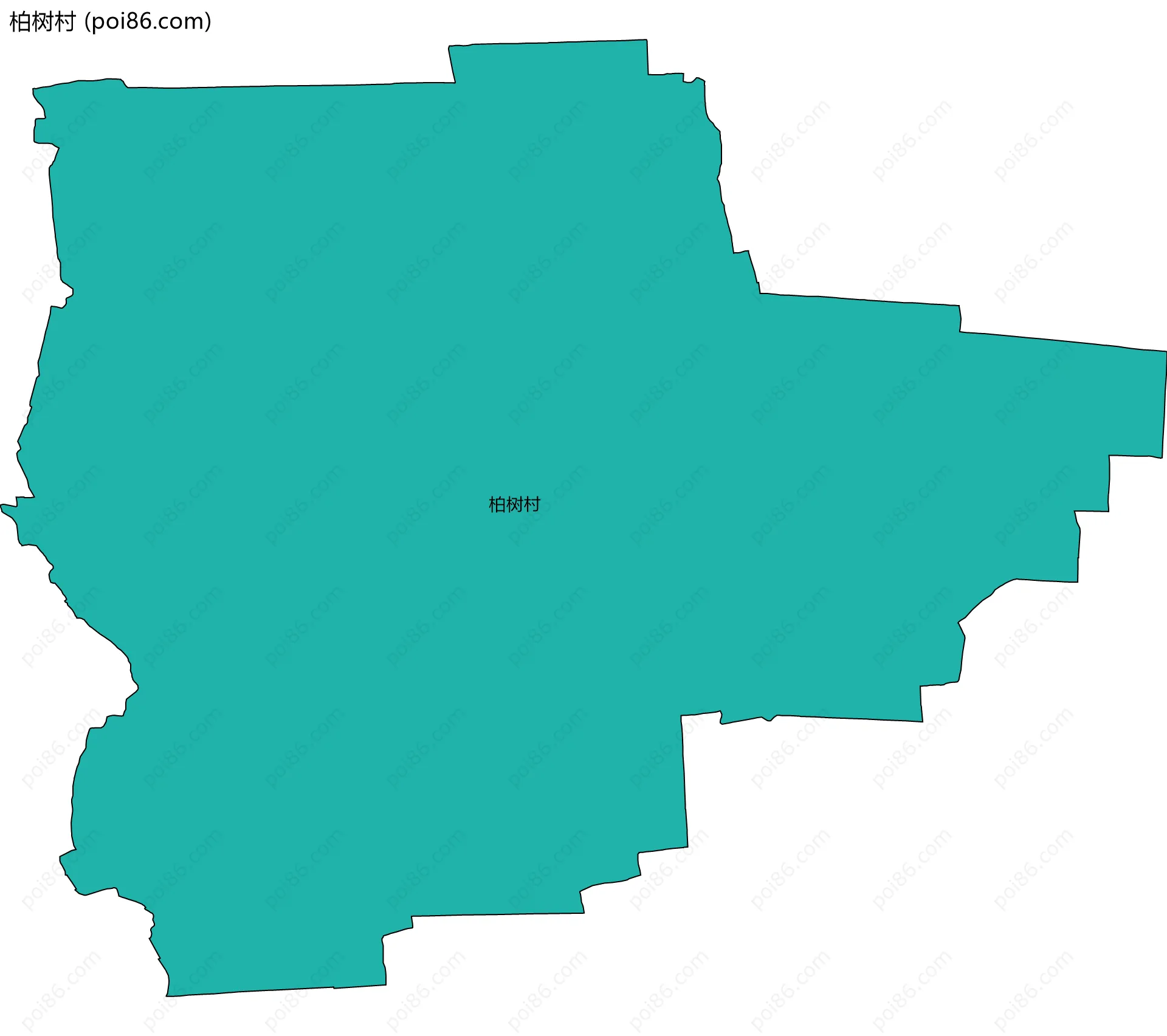 柏树村边界地图