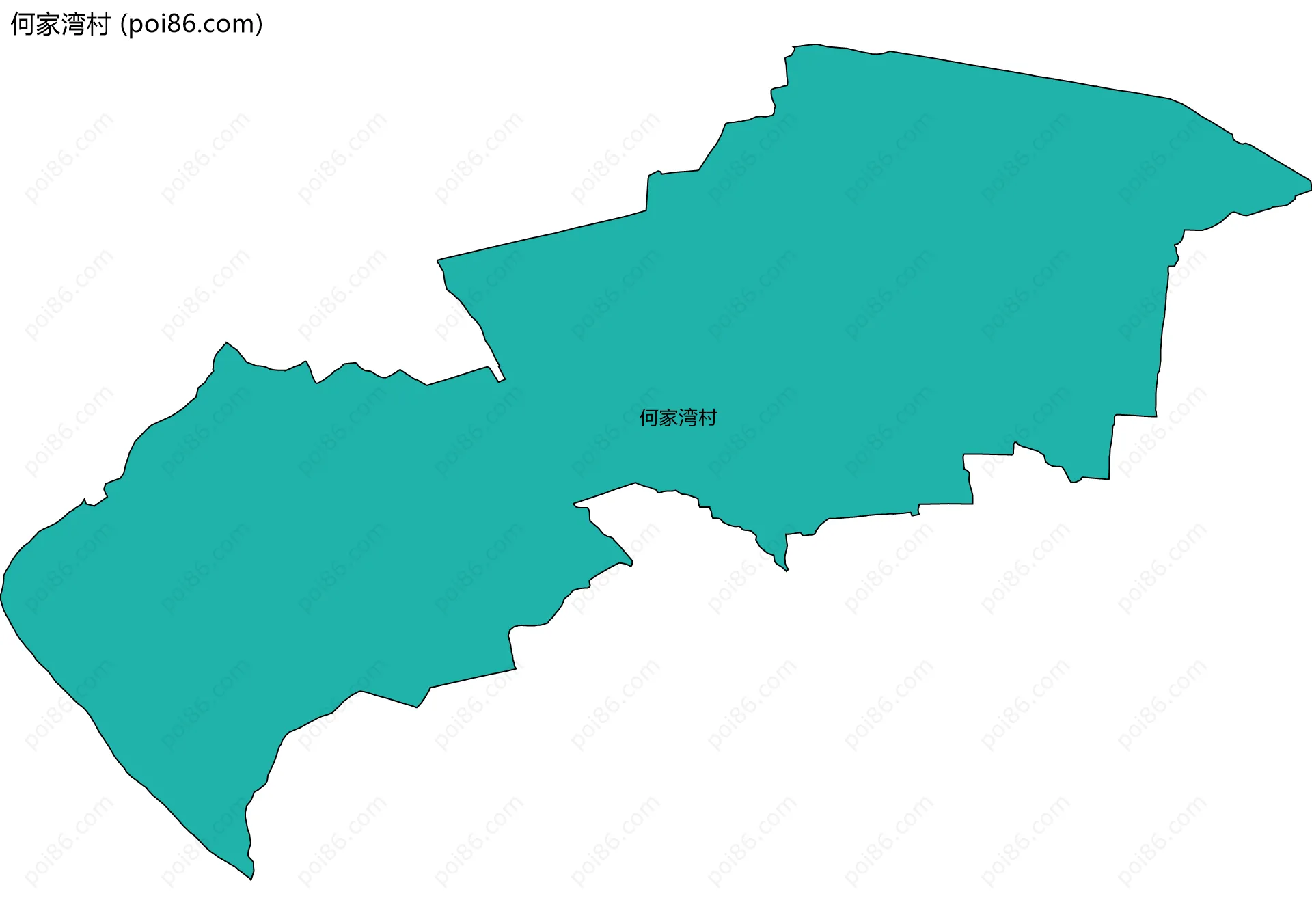 何家湾村边界地图