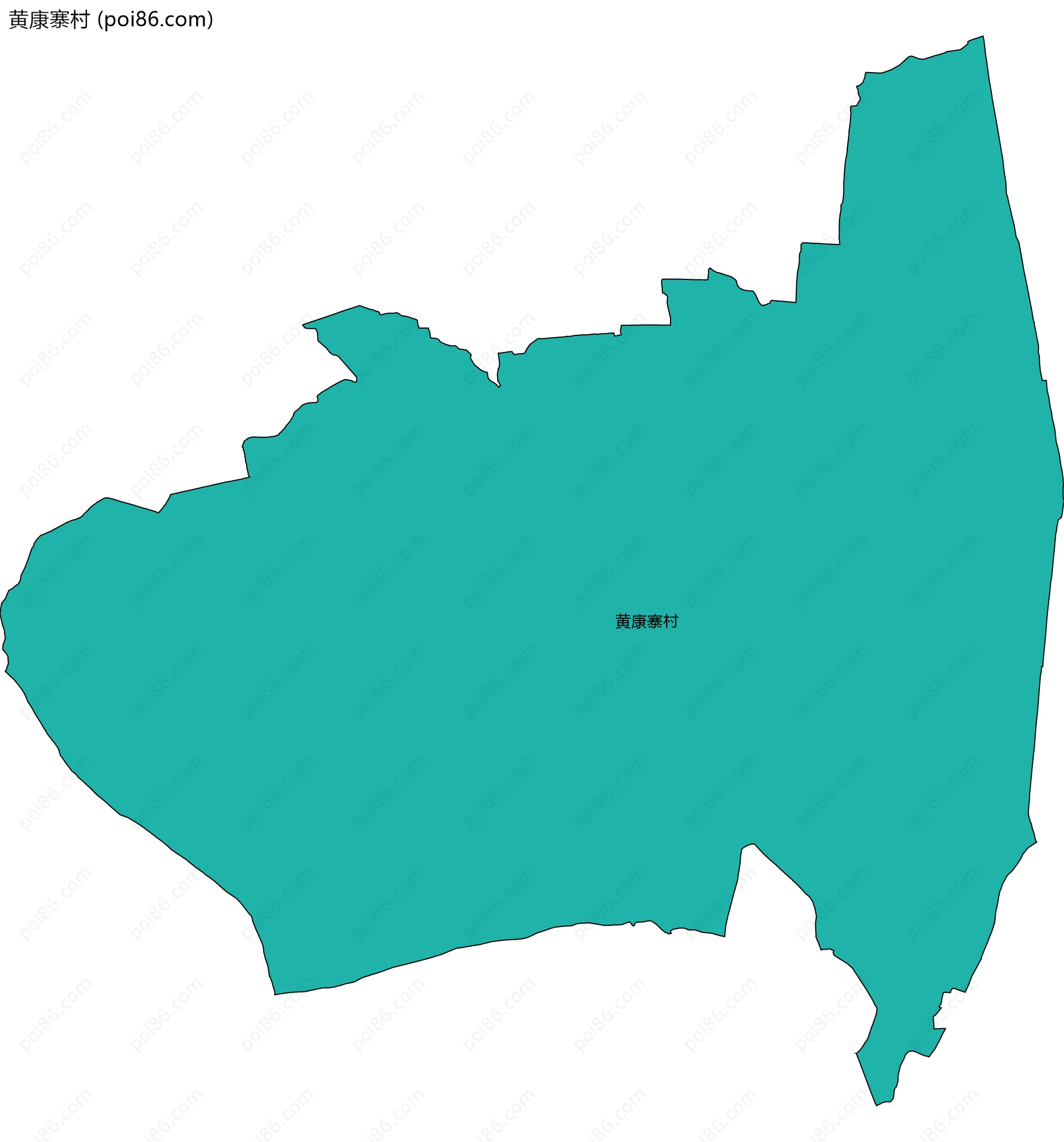 黄康寨村边界地图