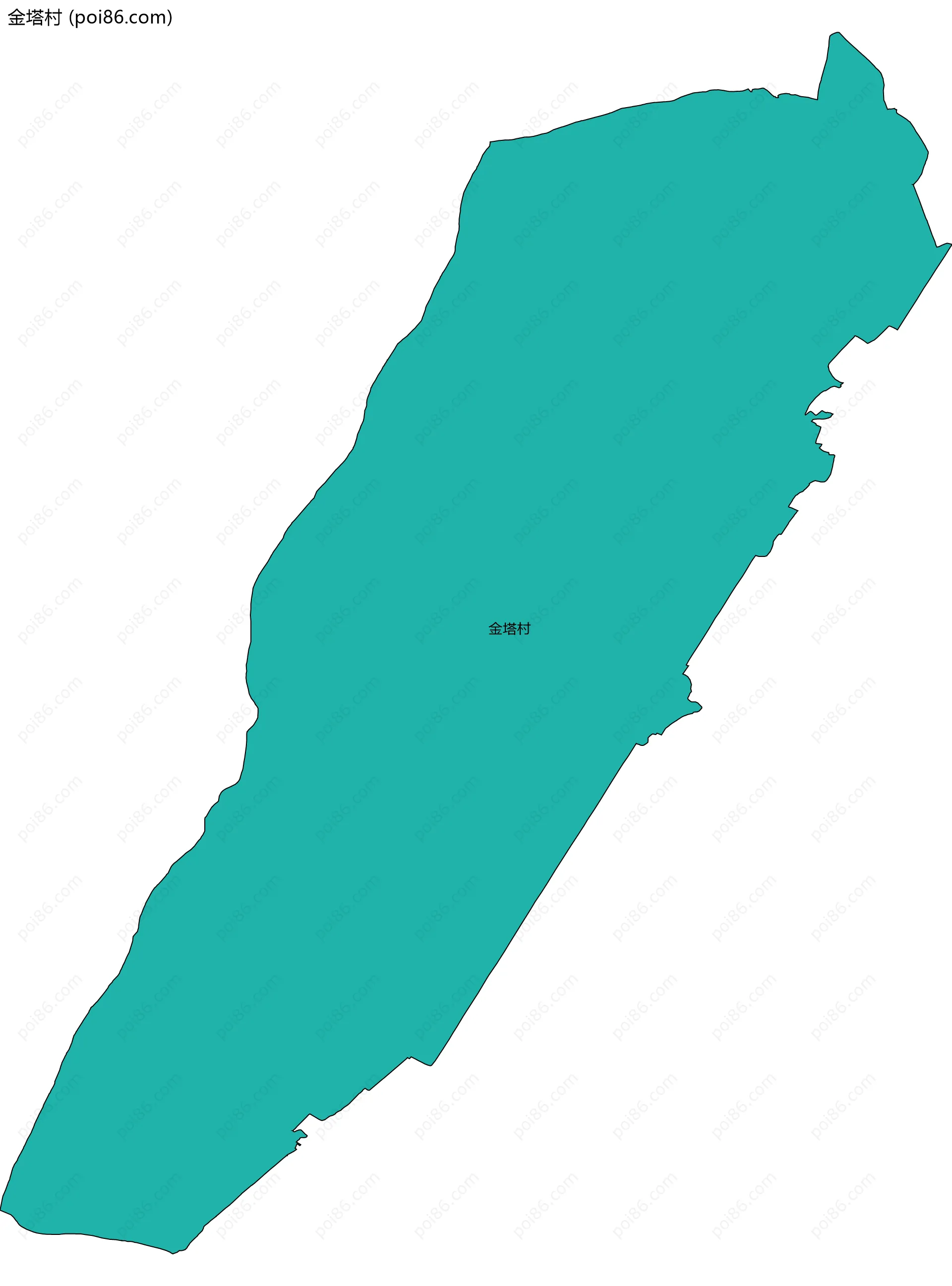 金塔村边界地图