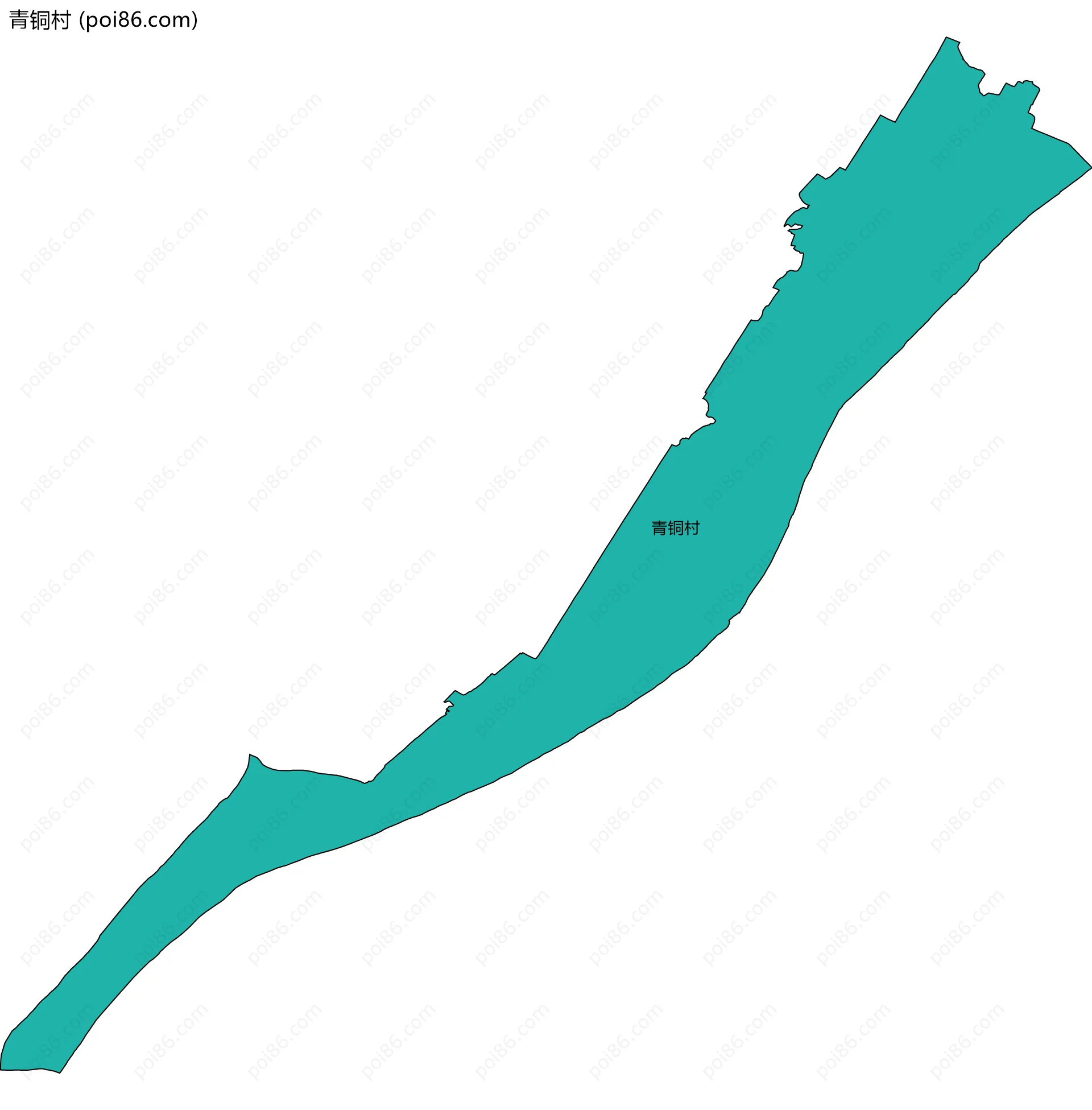 青铜村边界地图