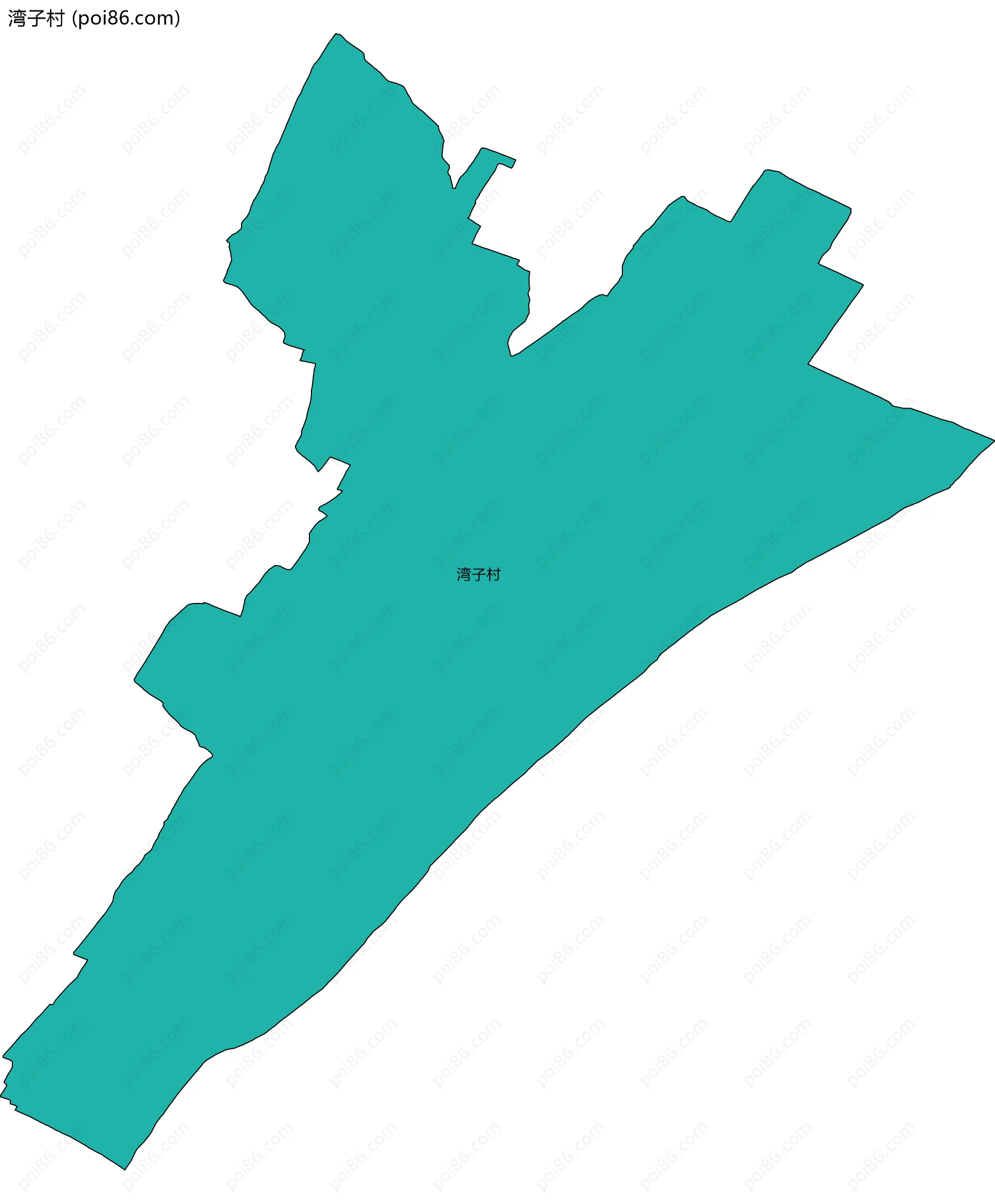 湾子村边界地图