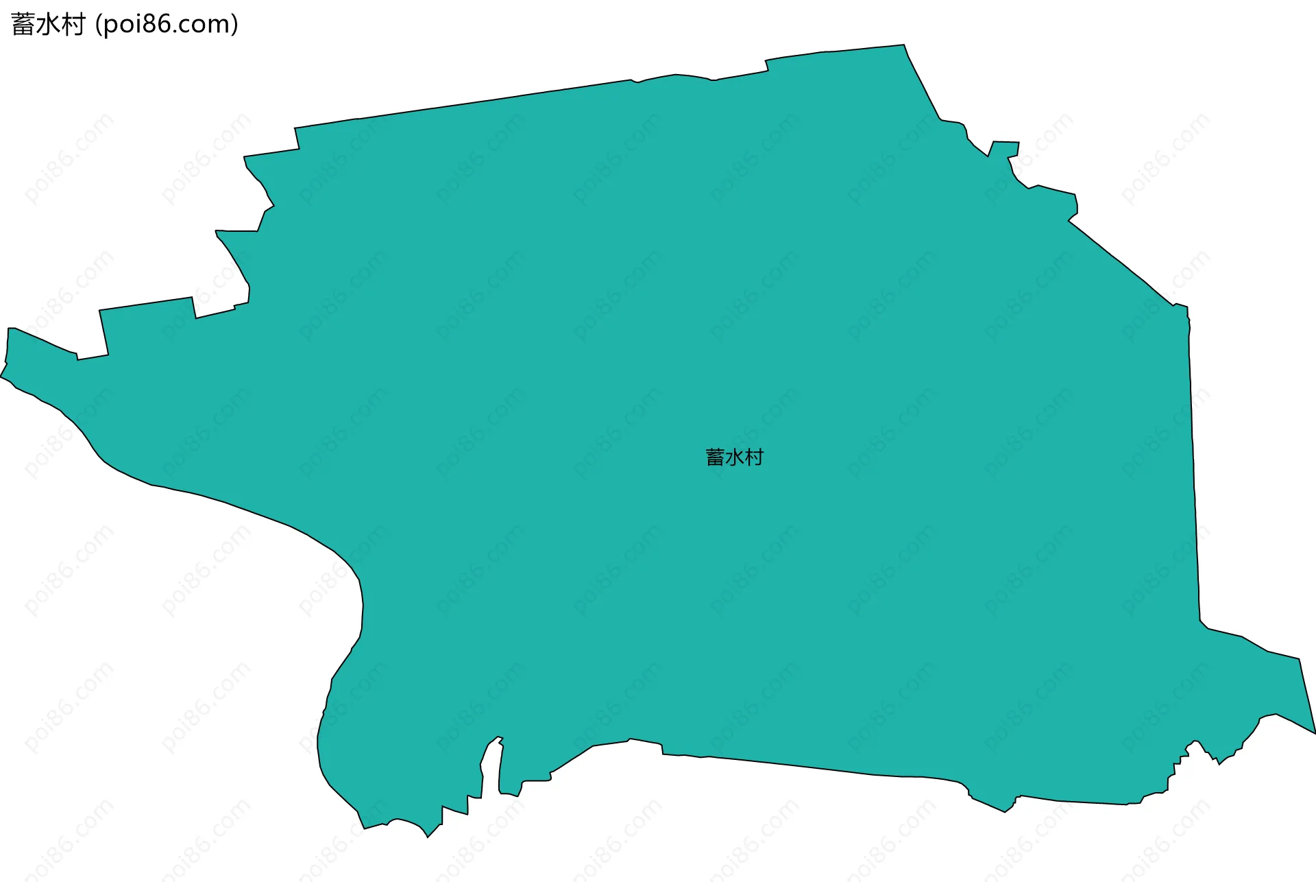 蓄水村边界地图
