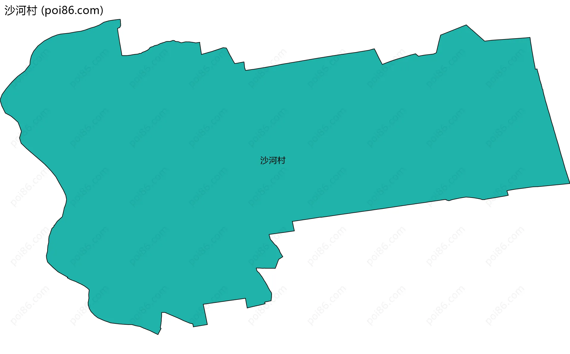 沙河村边界地图
