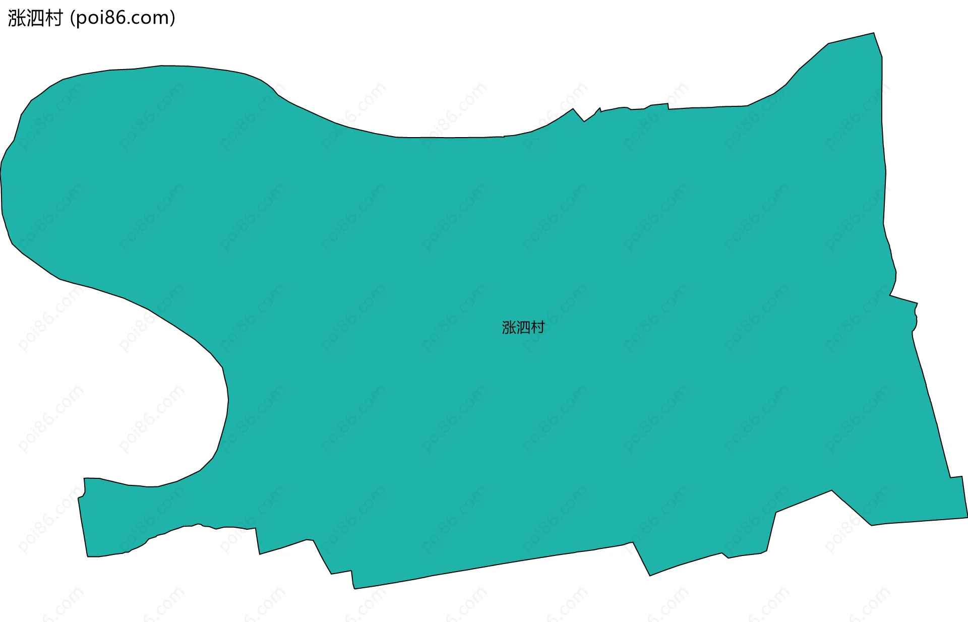 涨泗村边界地图