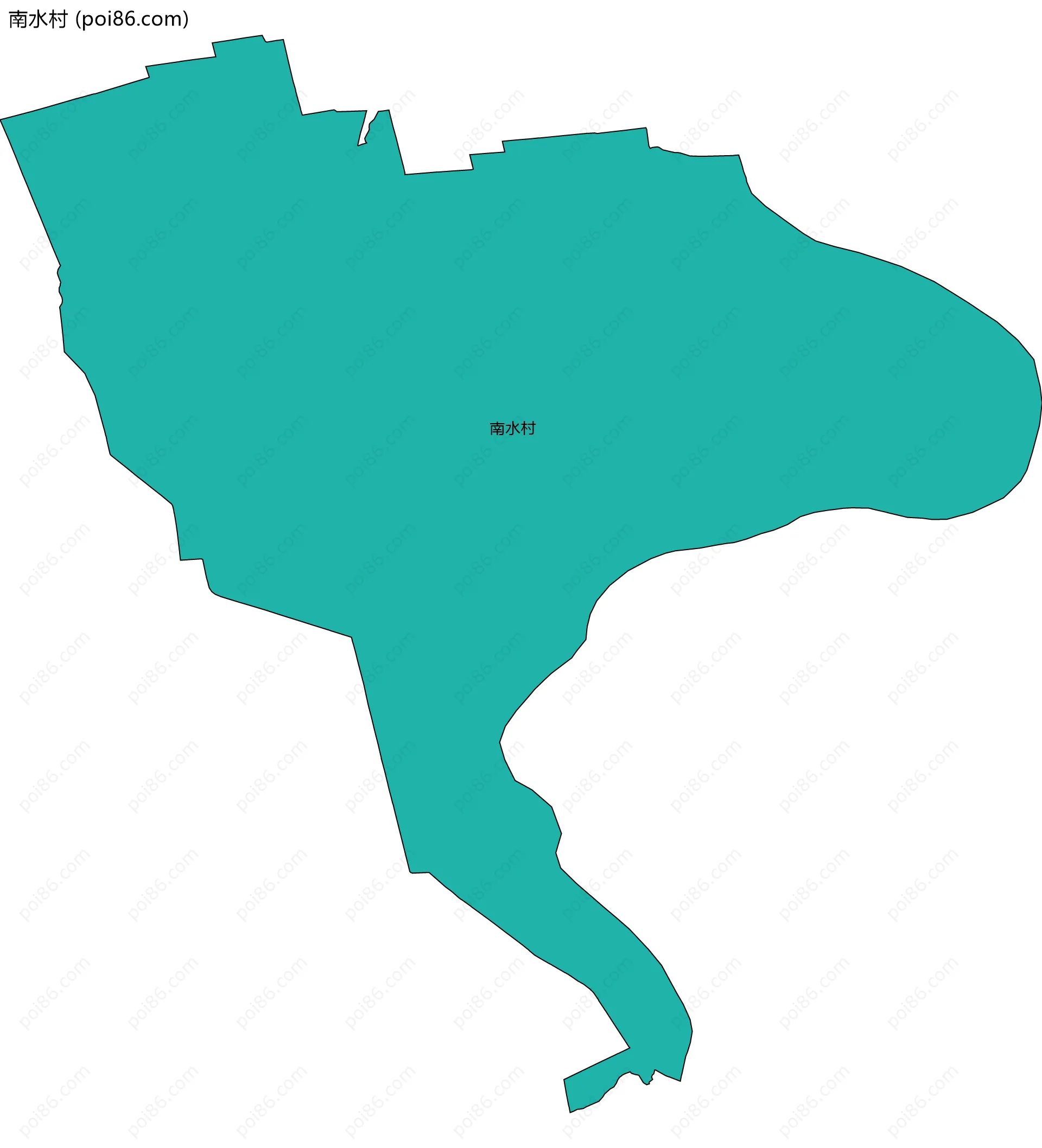 南水村边界地图