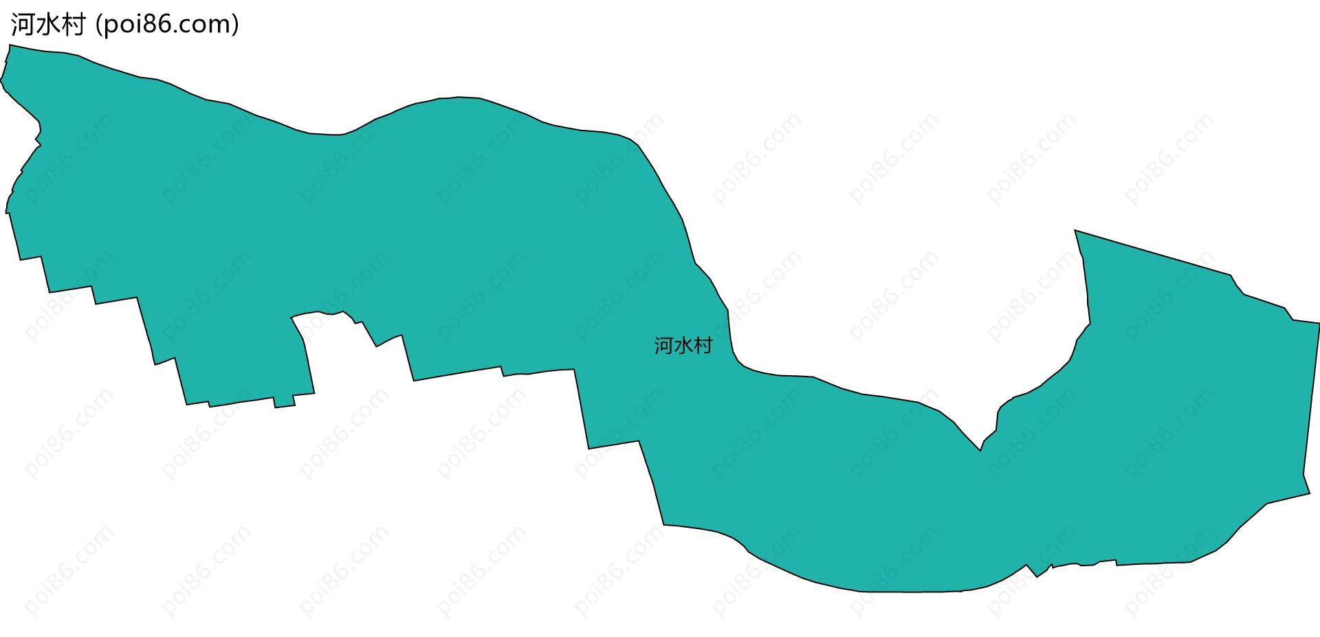 河水村边界地图