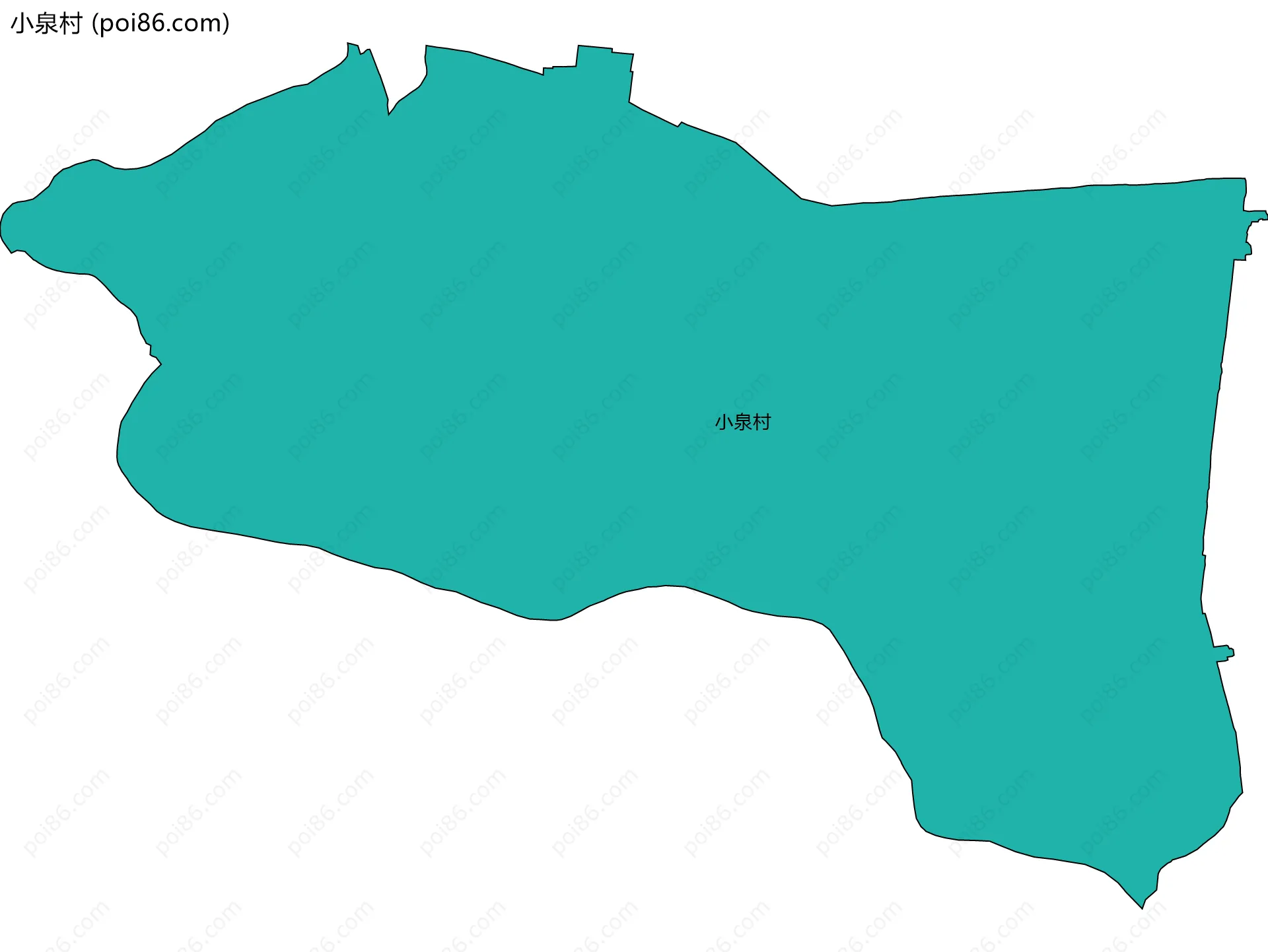 小泉村边界地图