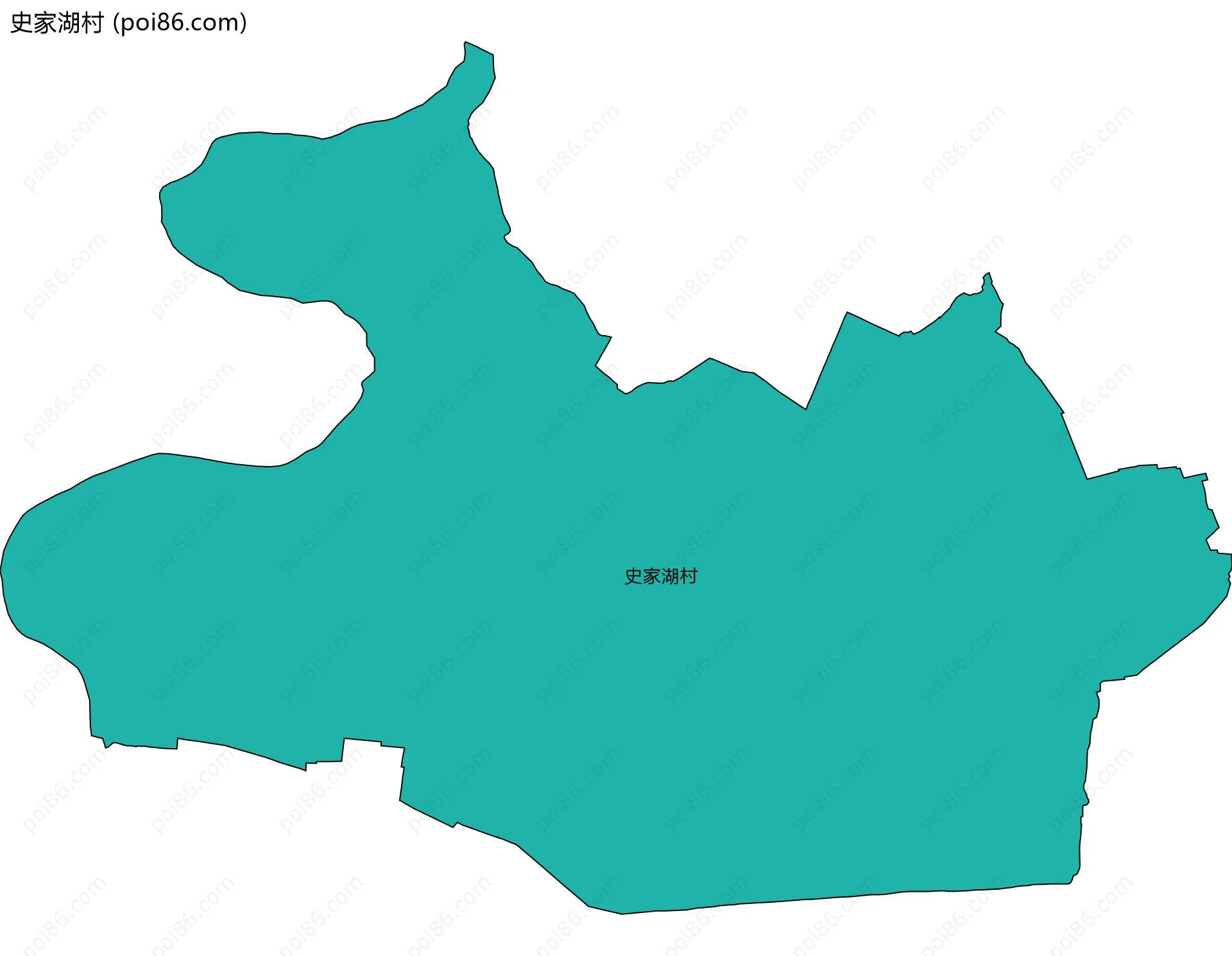 史家湖村边界地图