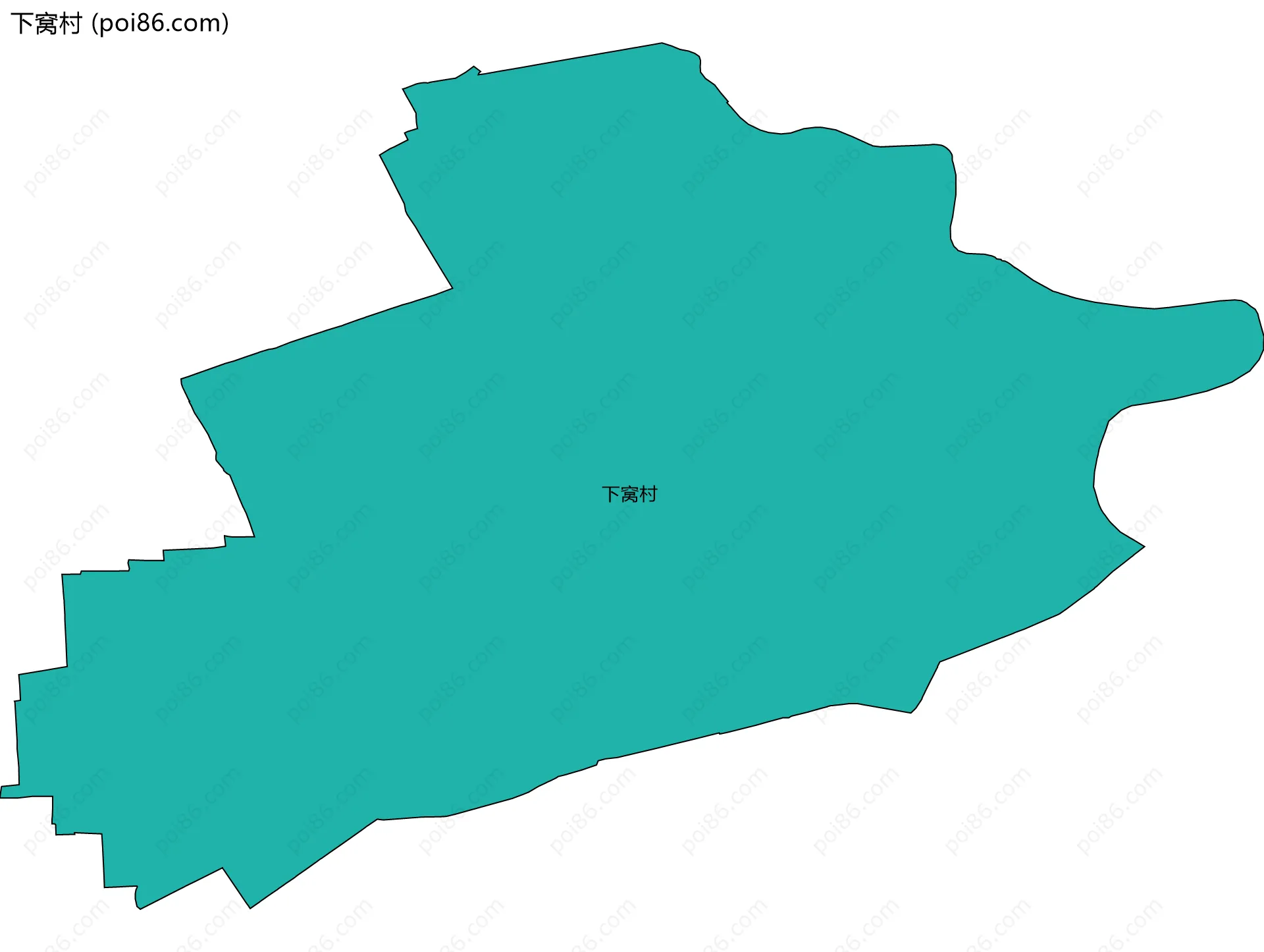 下窝村边界地图