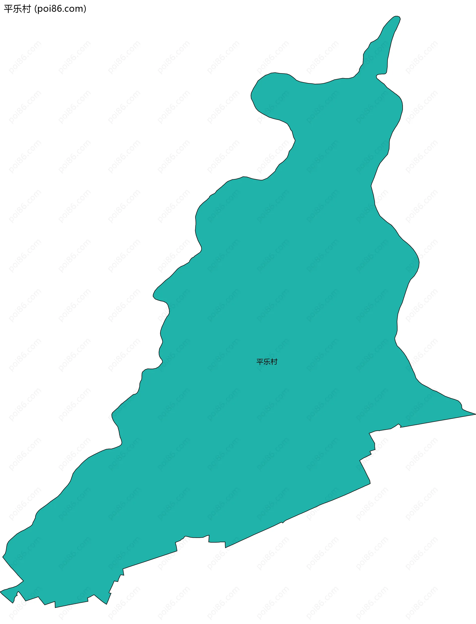 平乐村边界地图