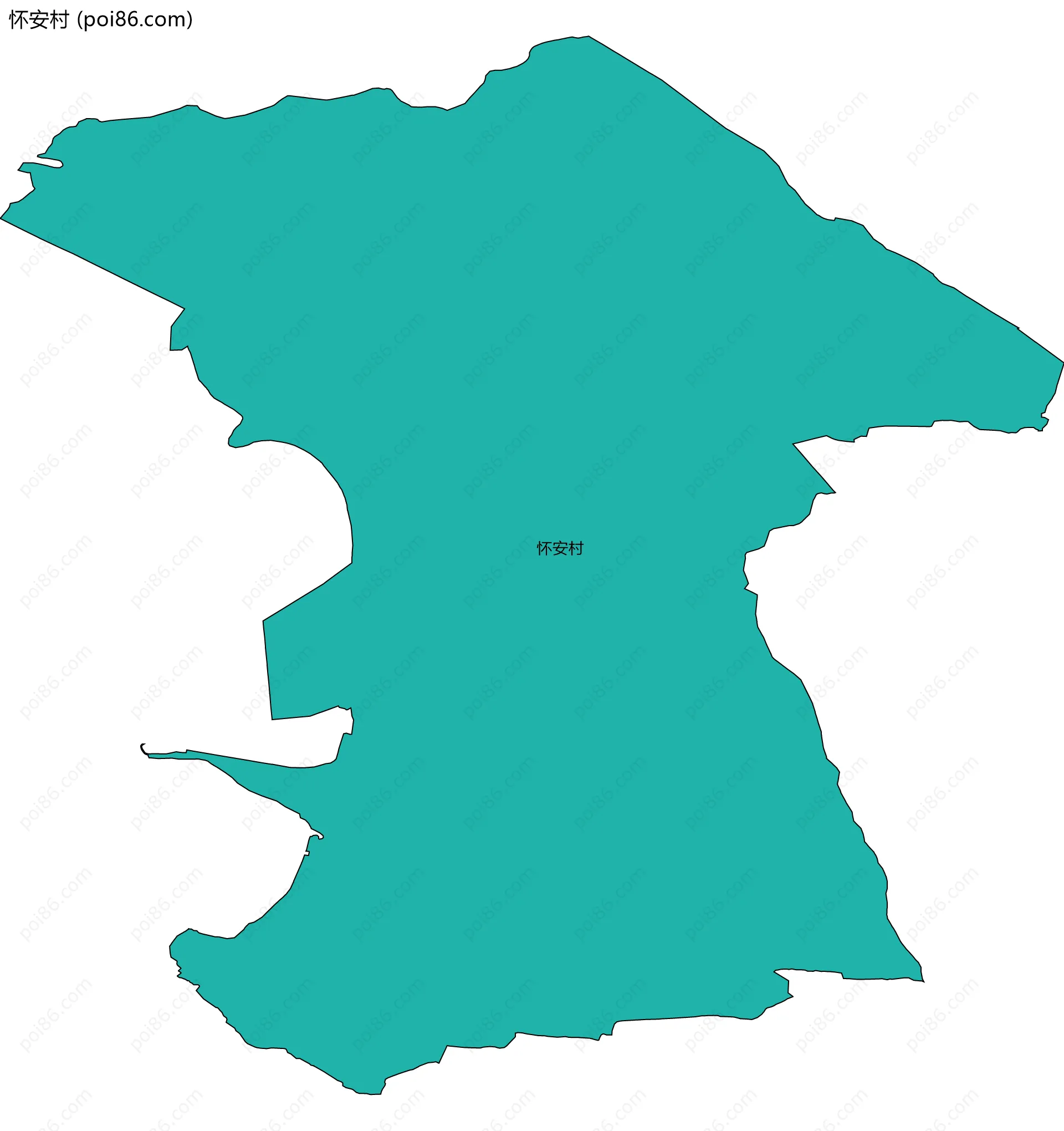 怀安村边界地图