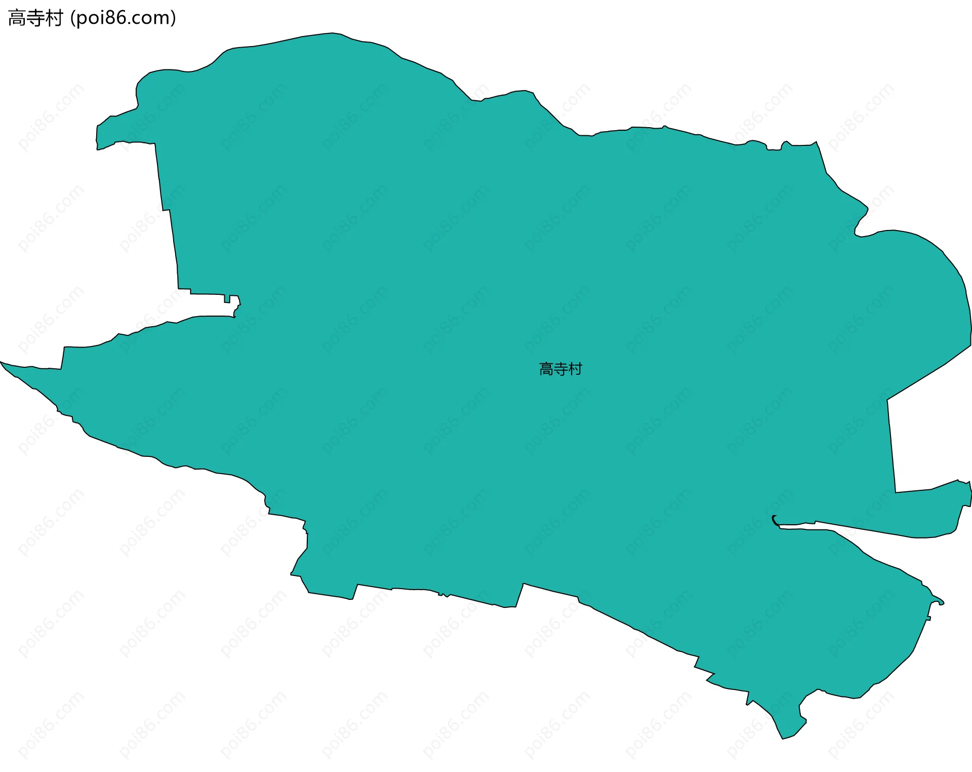 高寺村边界地图