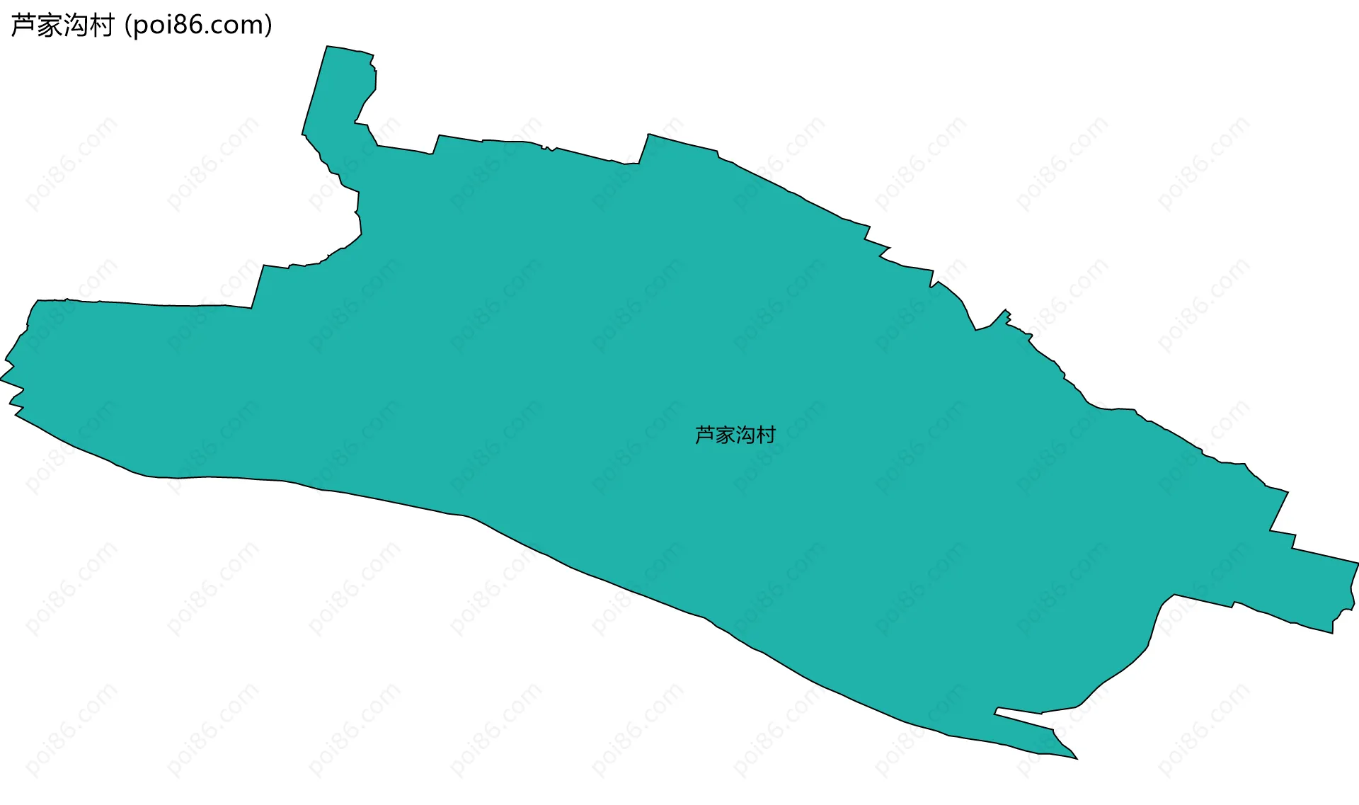 芦家沟村边界地图