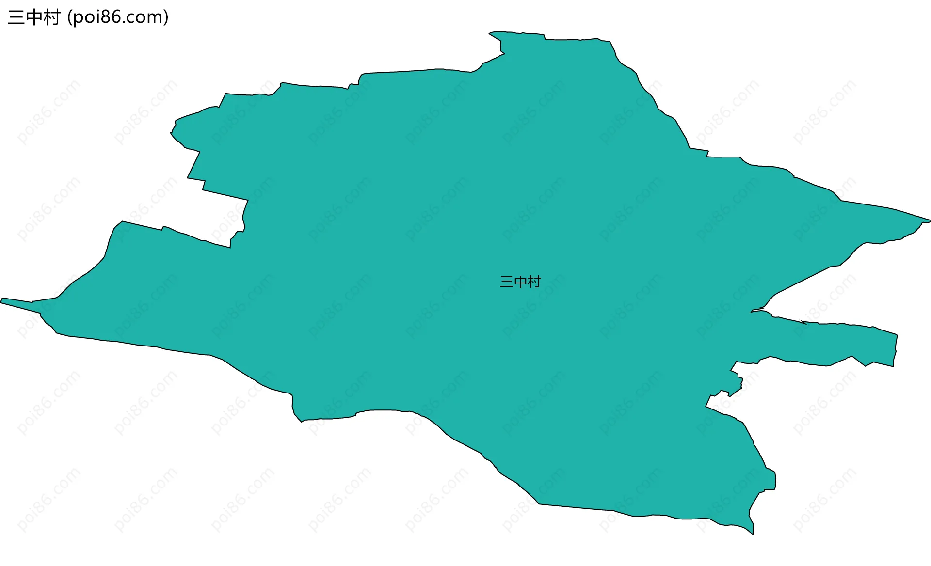 三中村边界地图