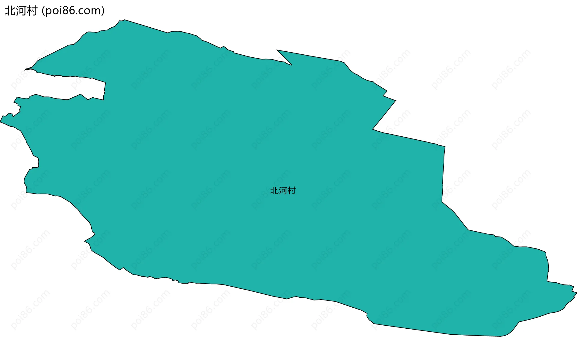 北河村边界地图