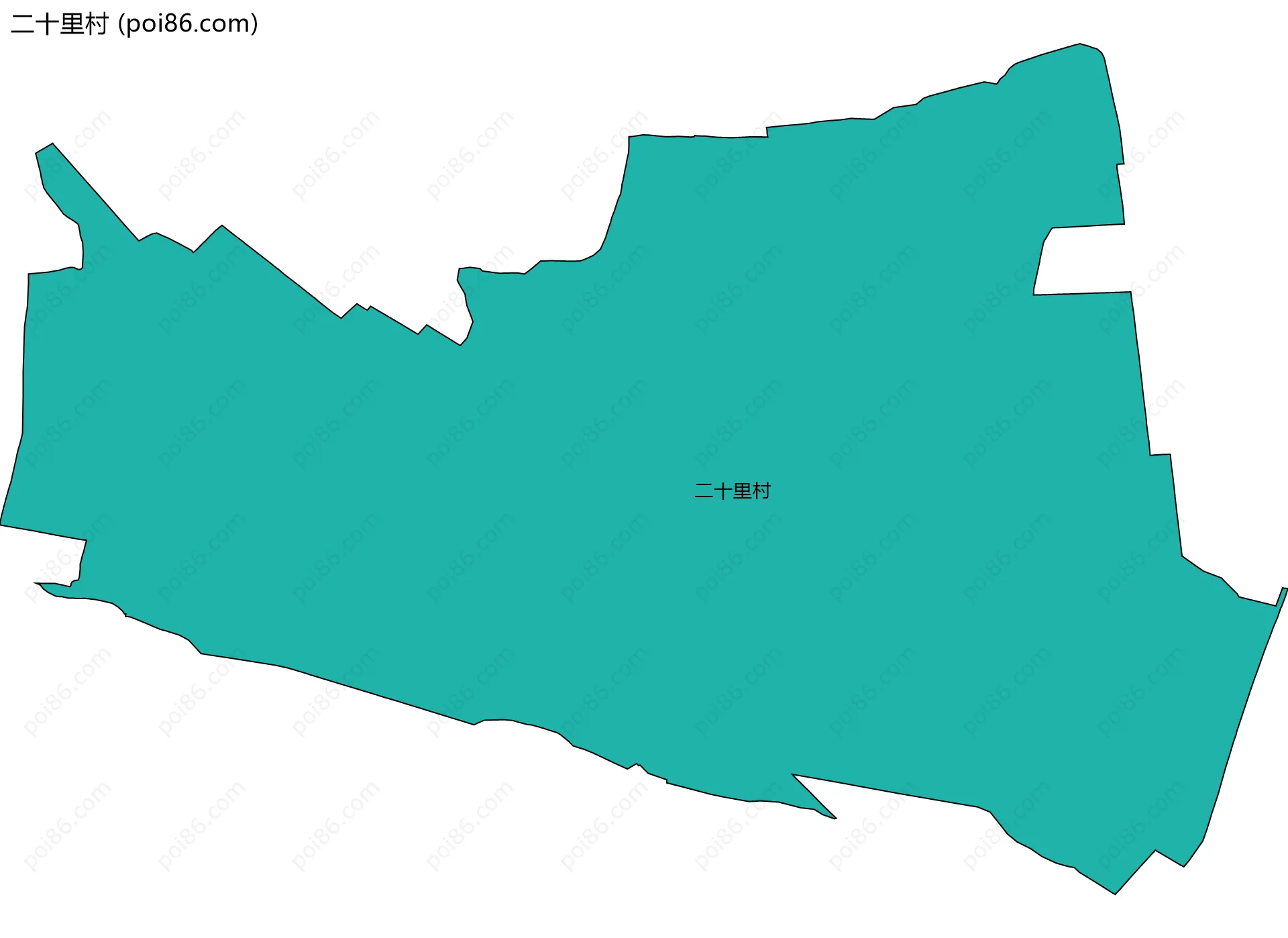 二十里村边界地图