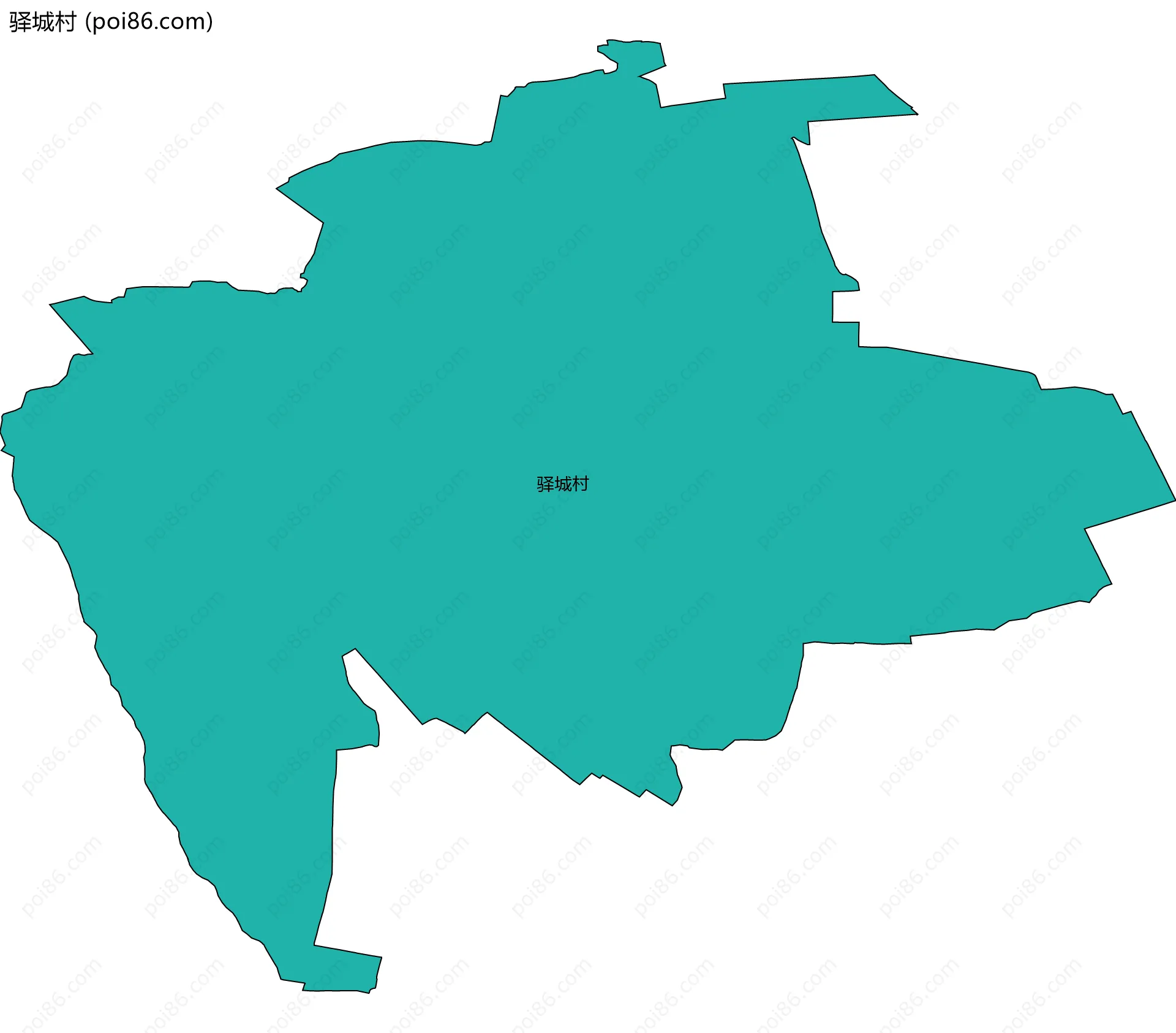 驿城村边界地图