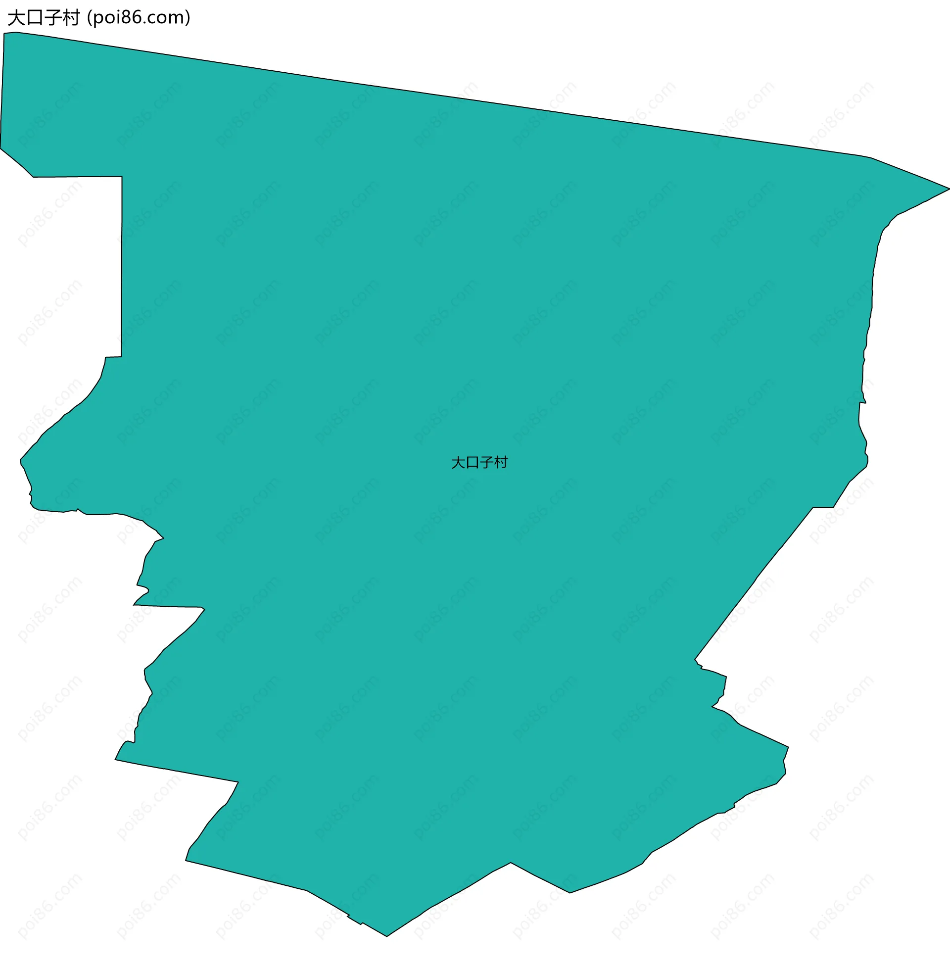 大口子村边界地图