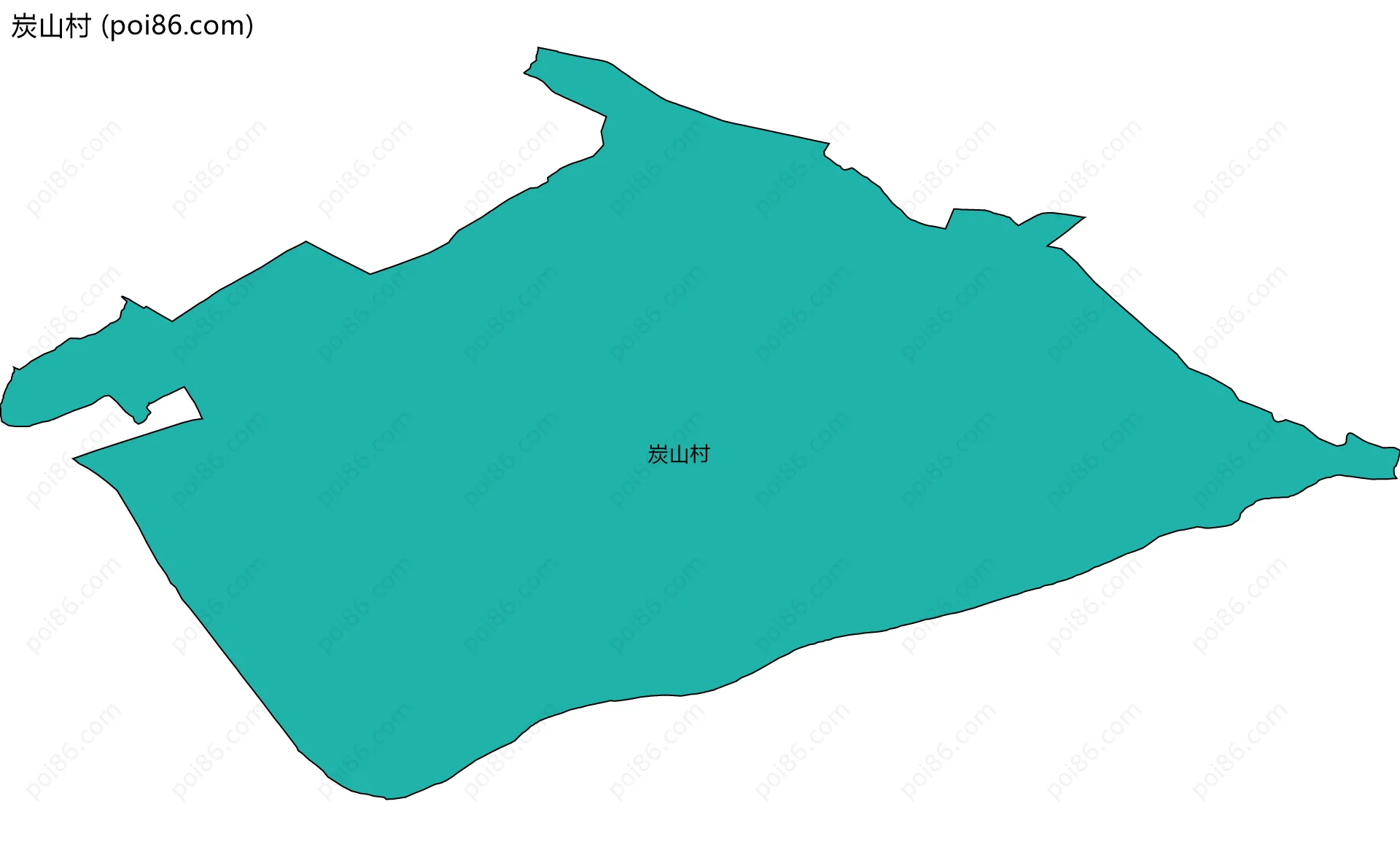 炭山村边界地图