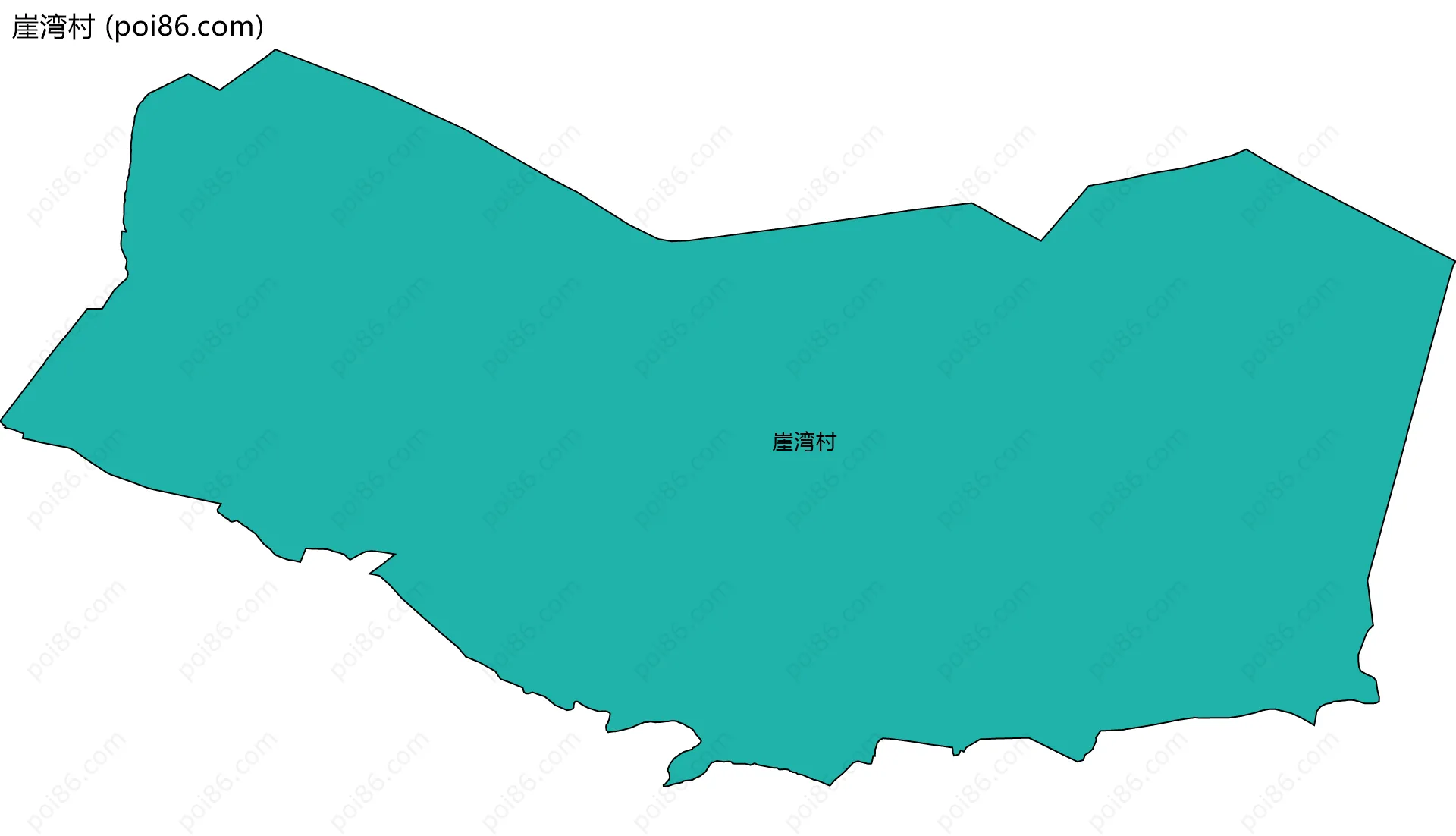 崖湾村边界地图