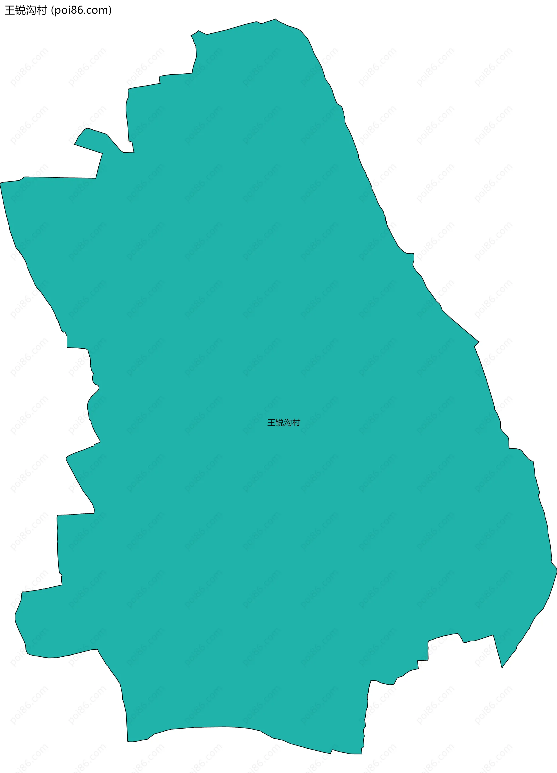 王锐沟村边界地图