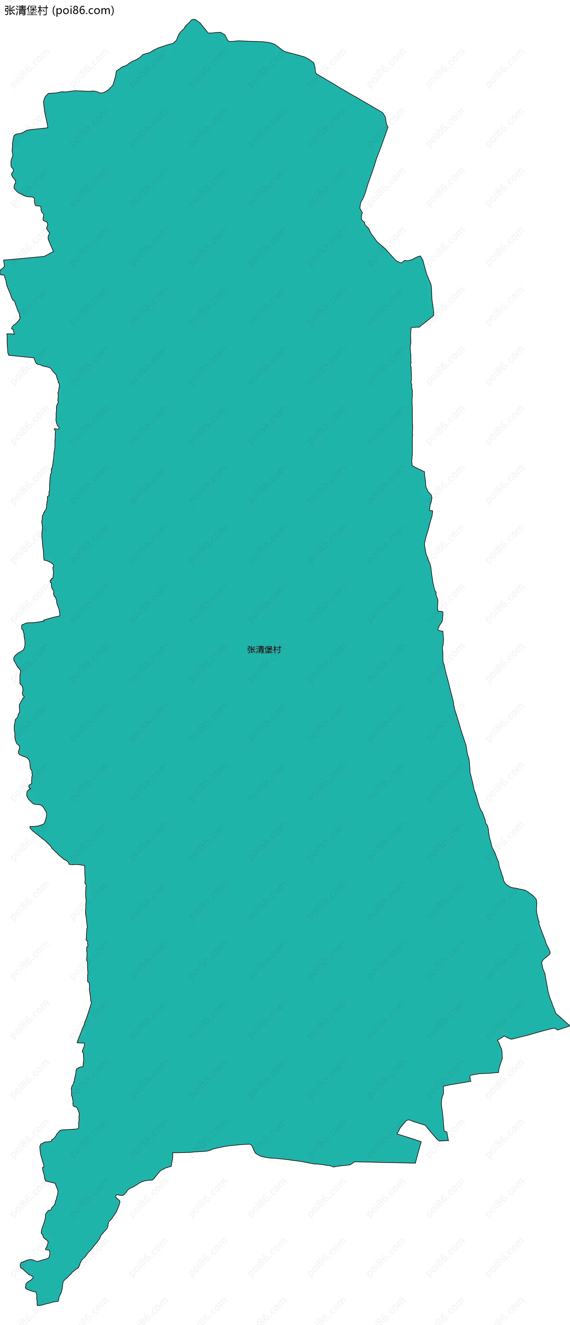 张清堡村边界地图