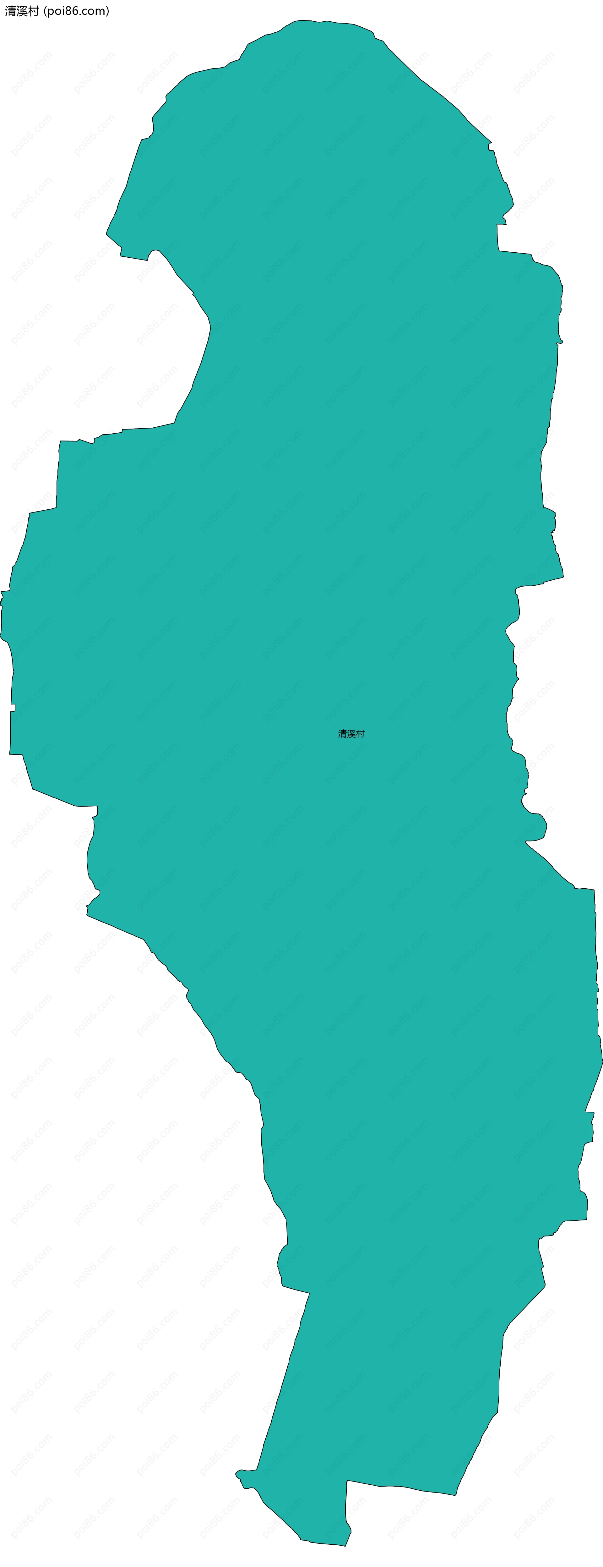 清溪村边界地图