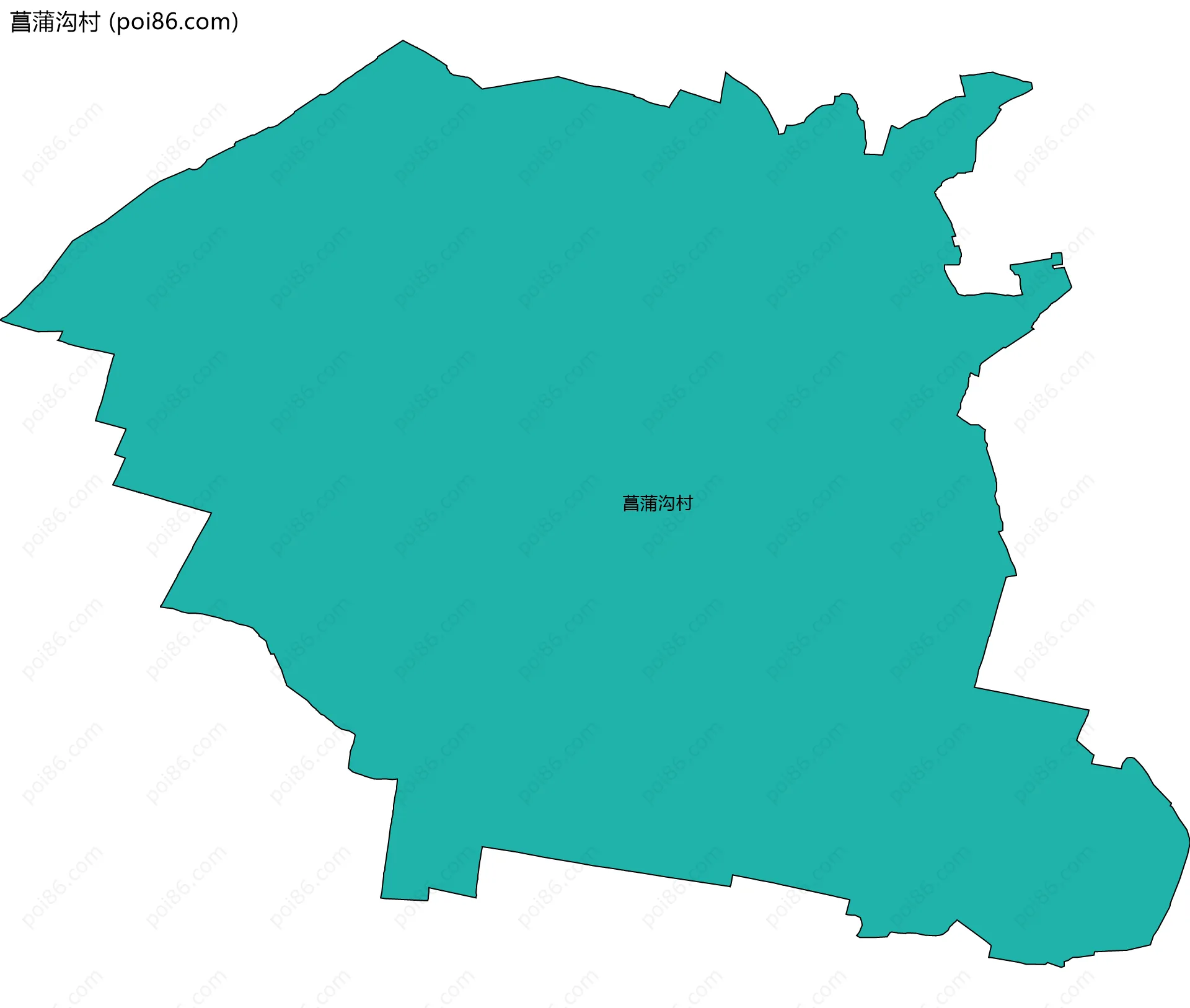 菖蒲沟村边界地图