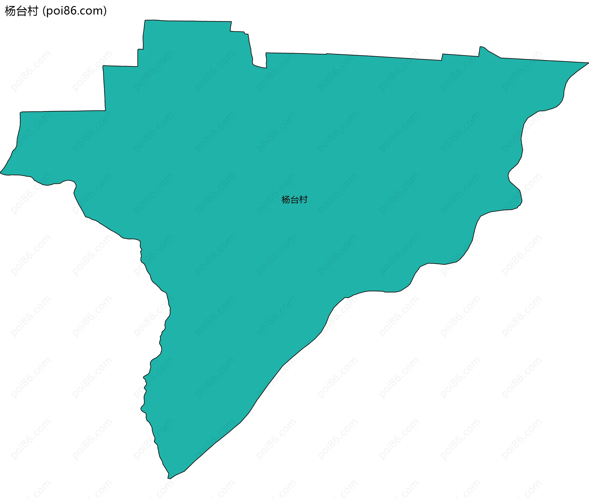 杨台村边界地图