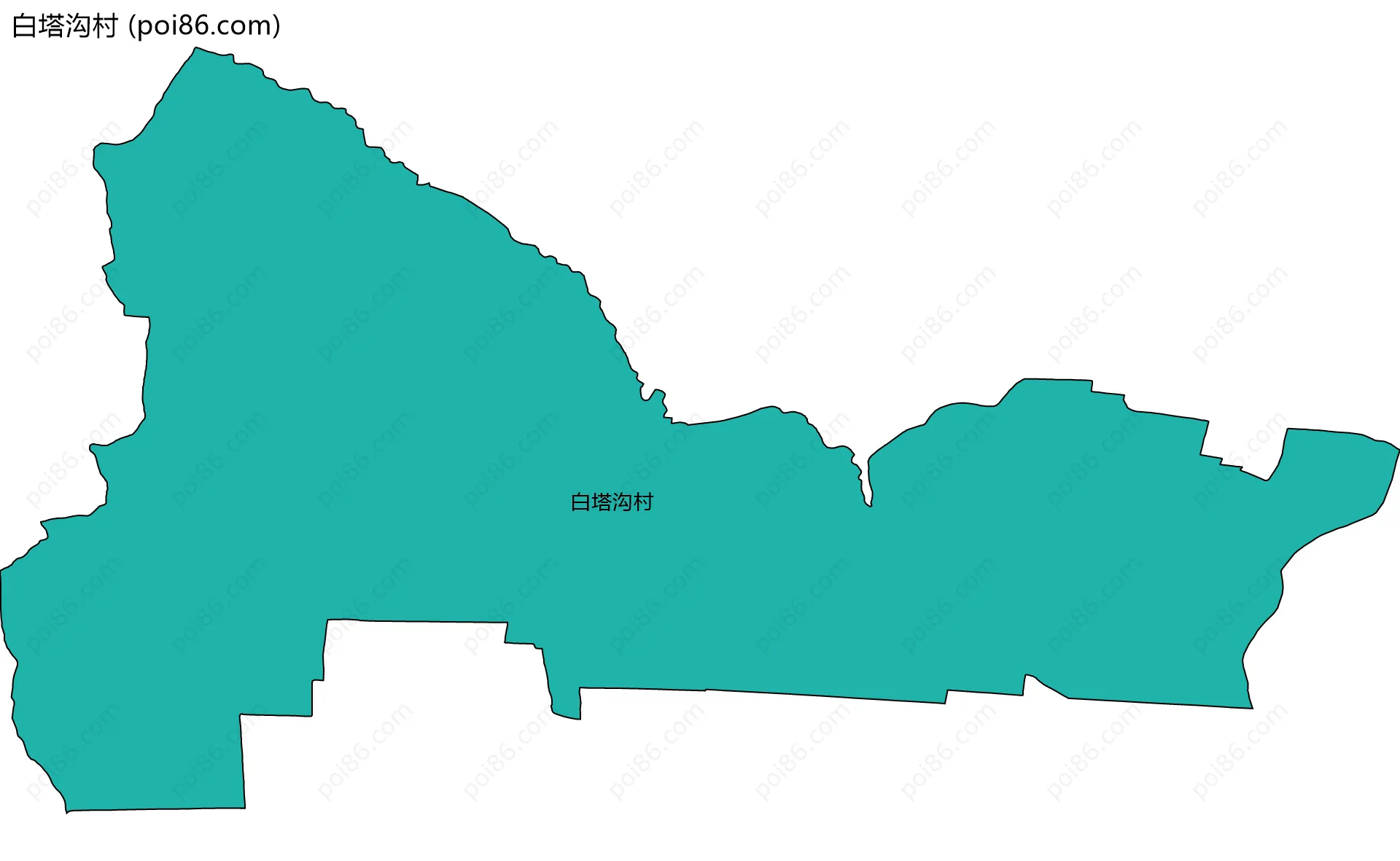 白塔沟村边界地图