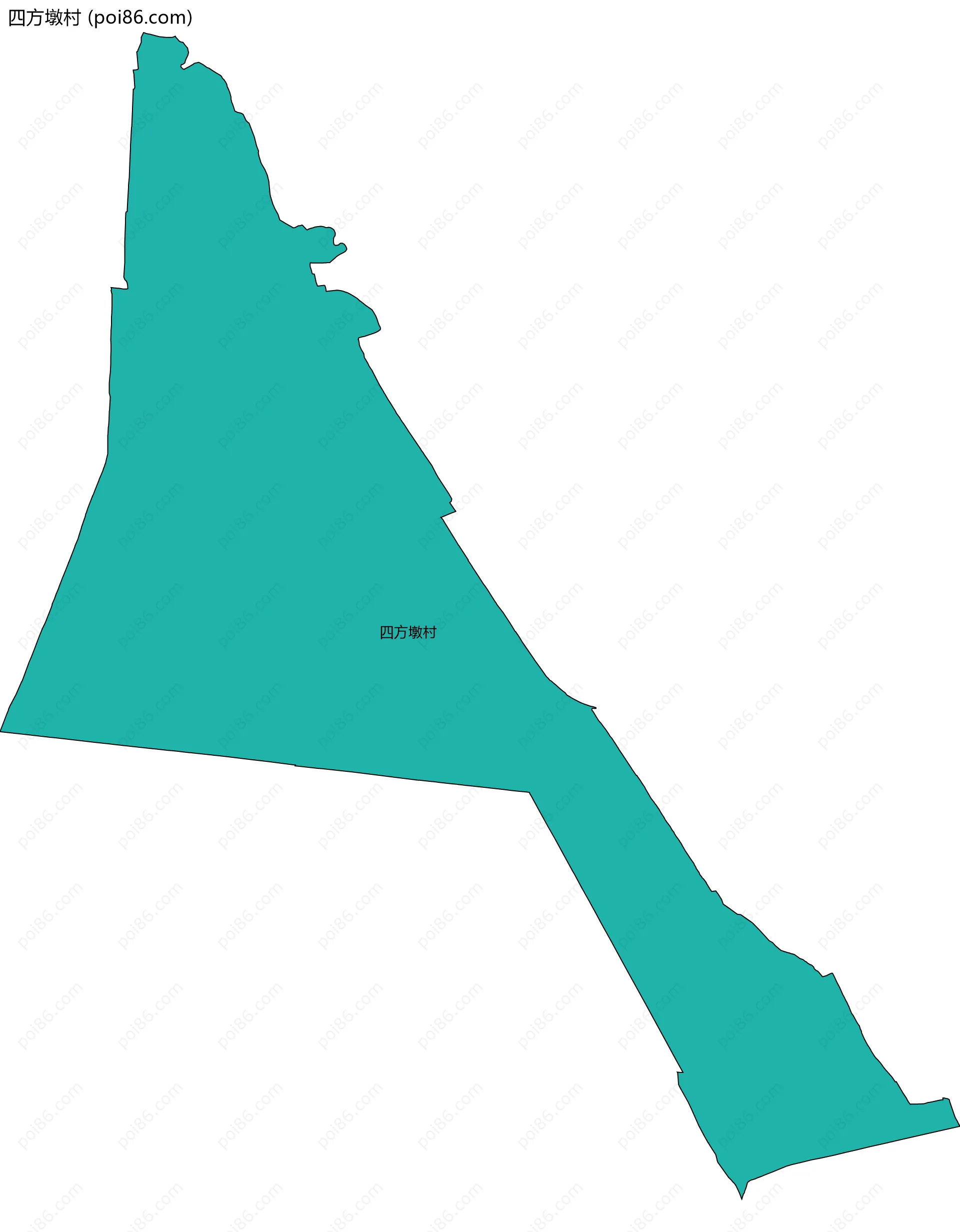 四方墩村边界地图