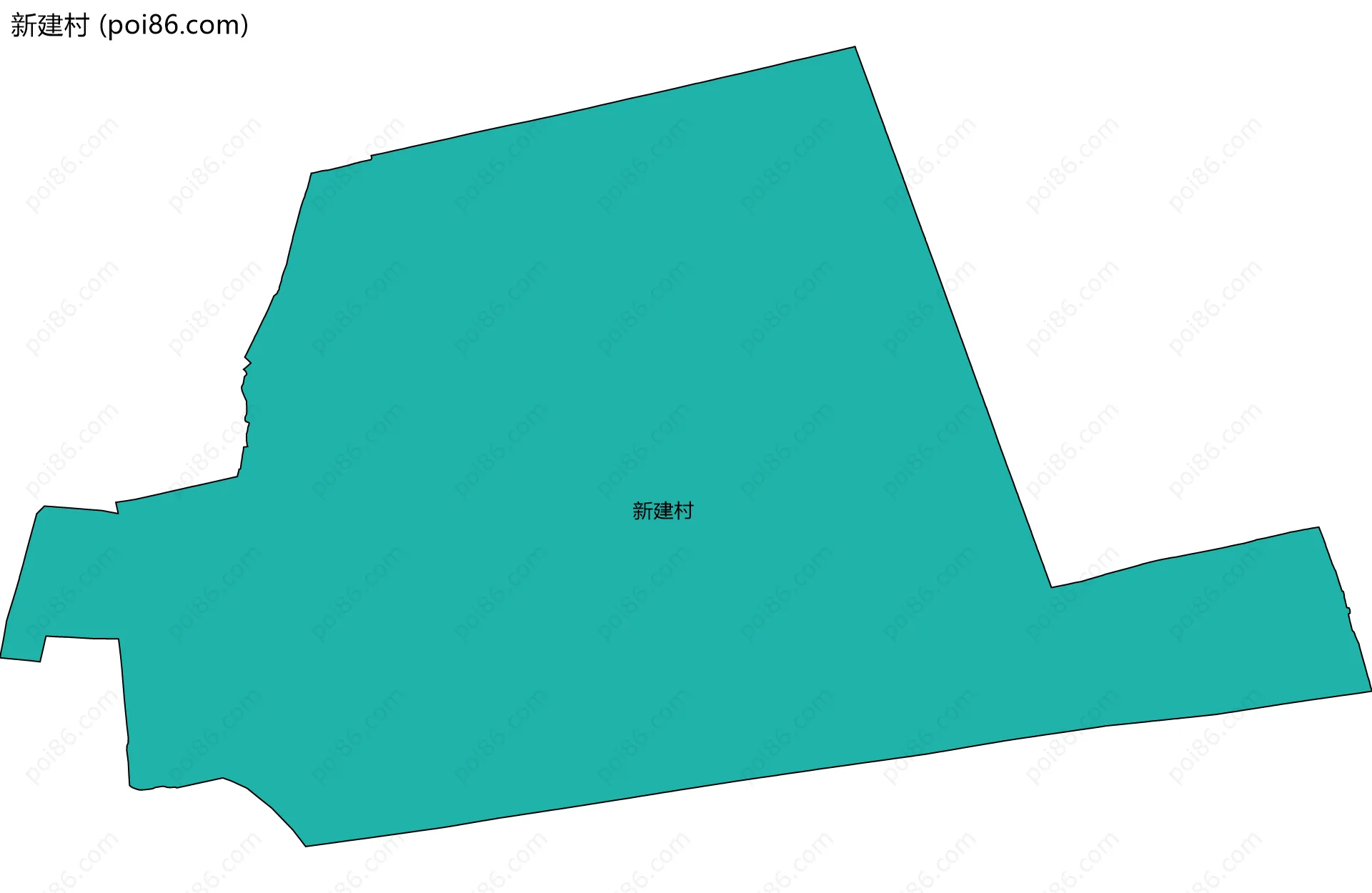 新建村边界地图
