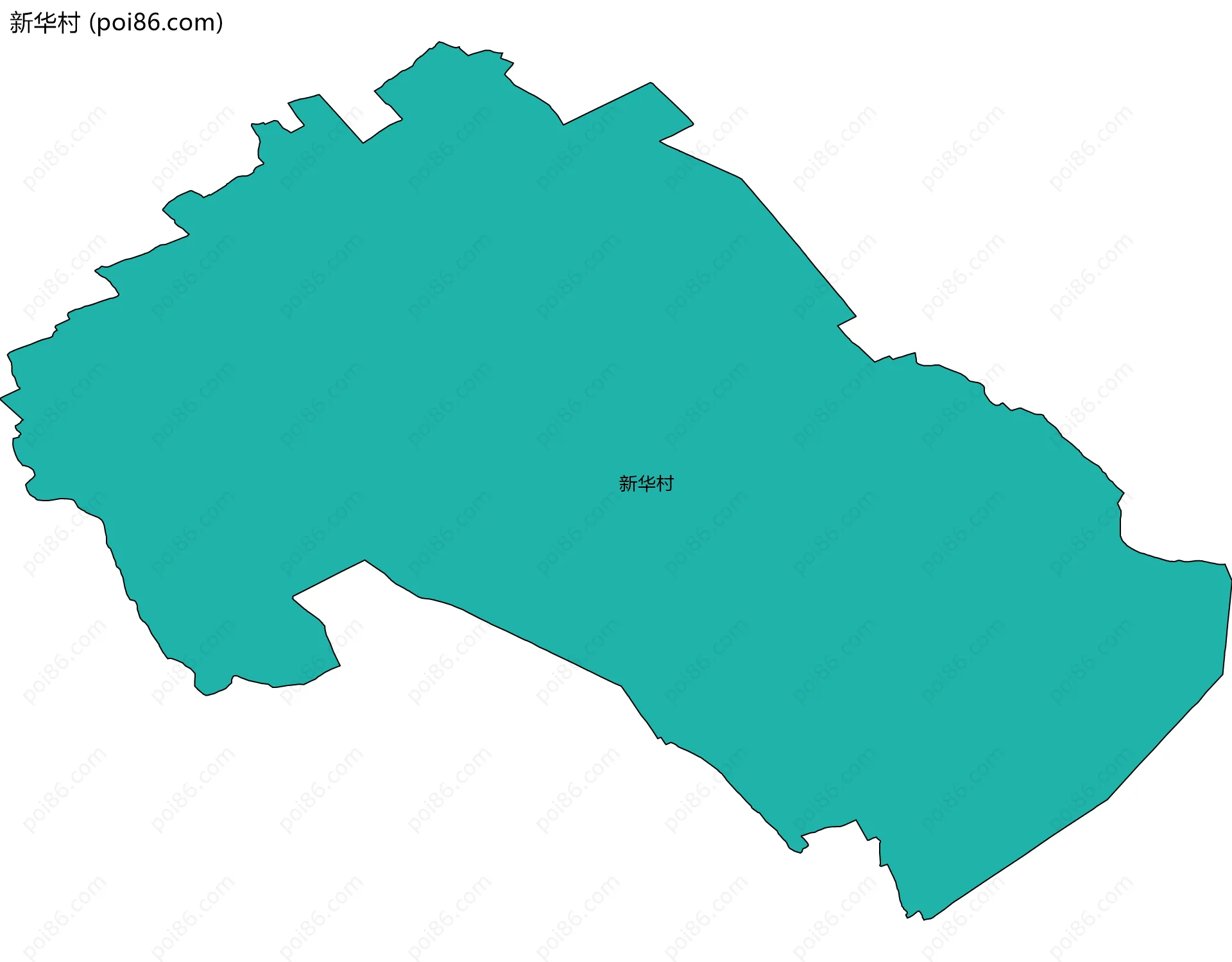 新华村边界地图
