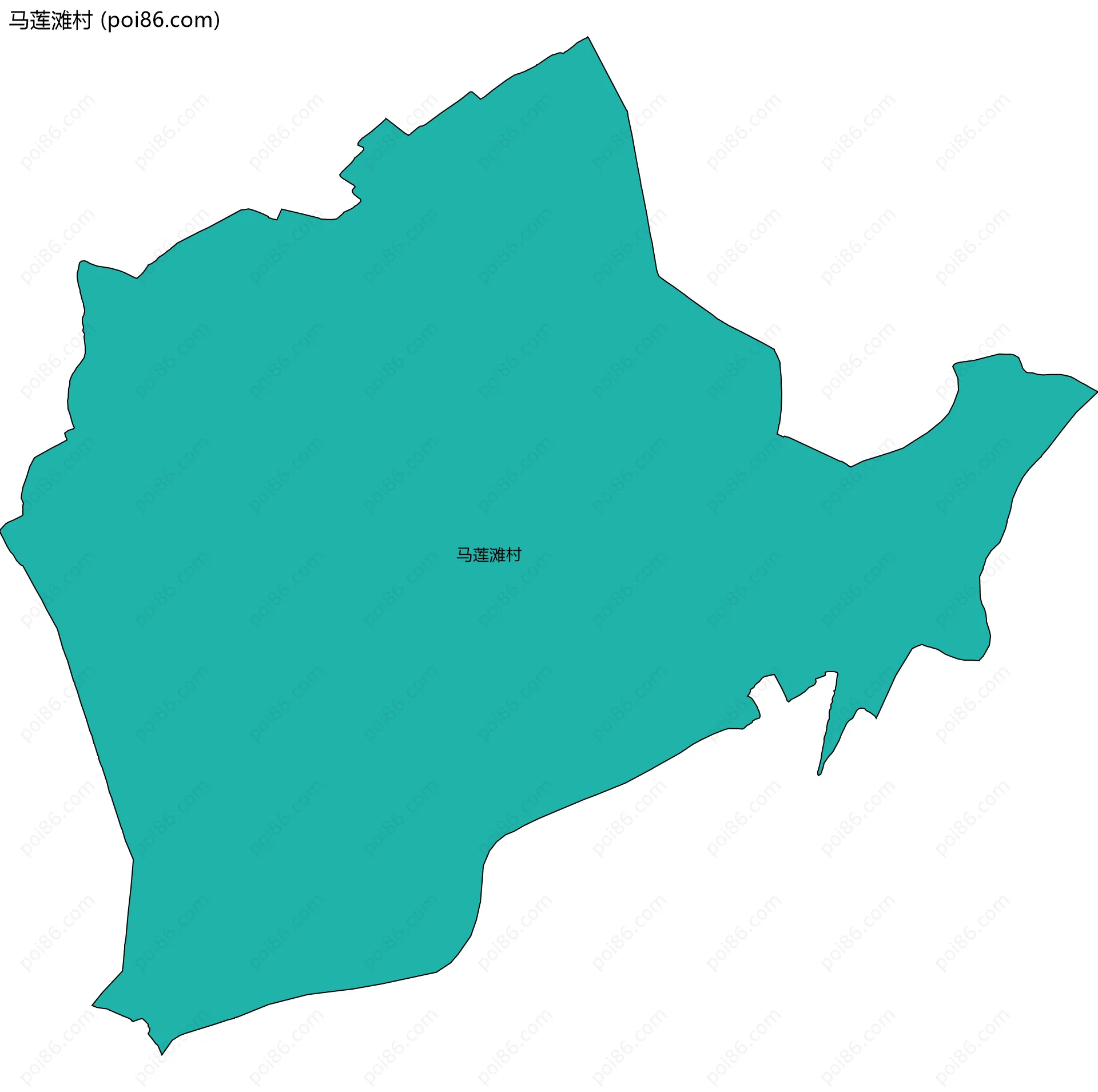 马莲滩村边界地图