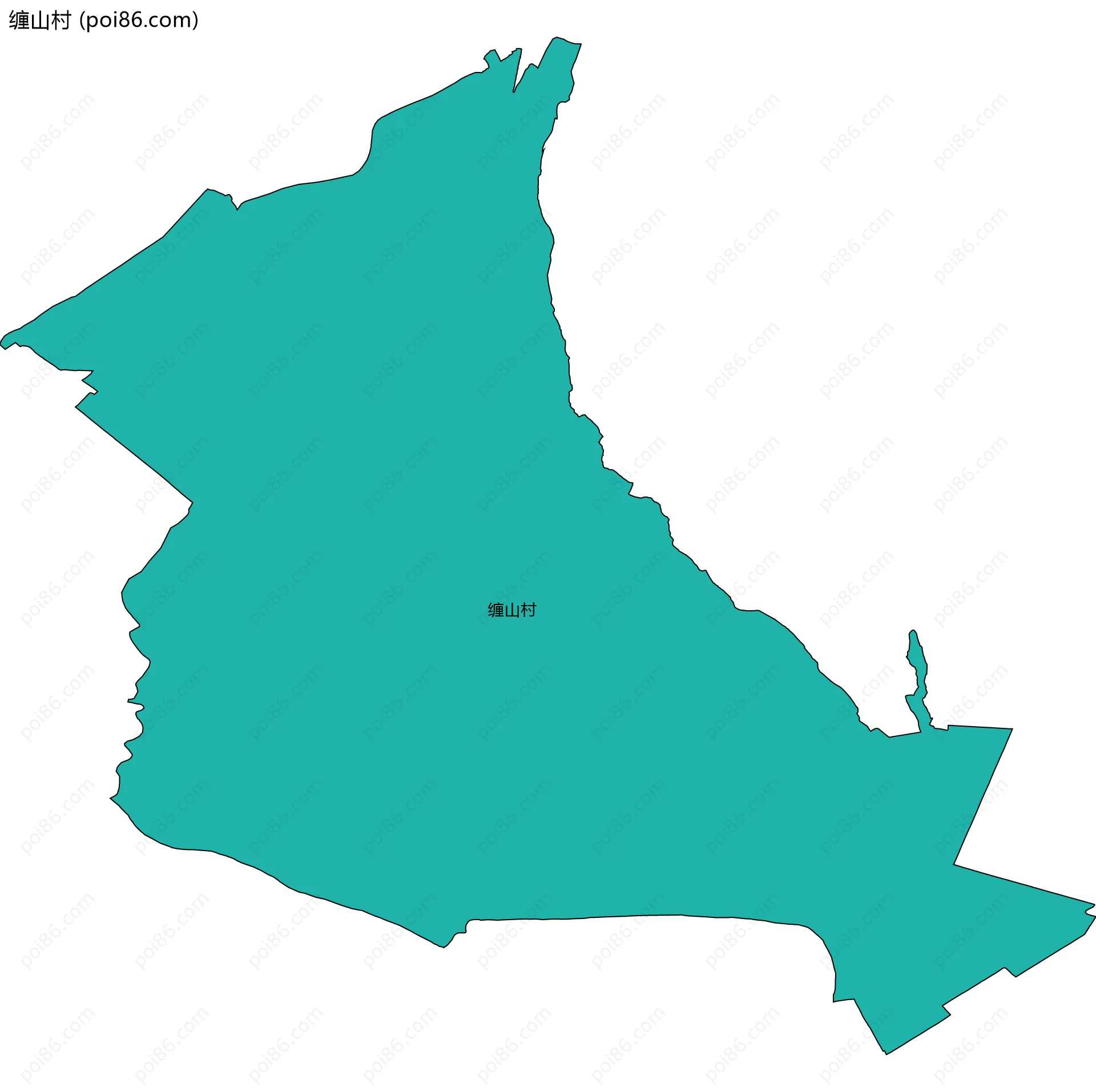 缠山村边界地图