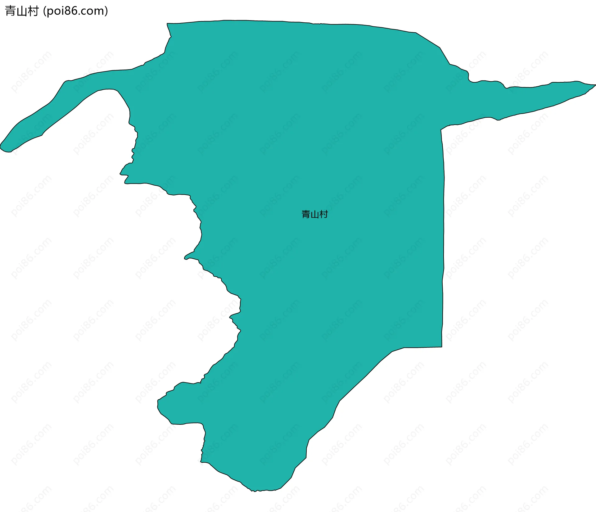 青山村边界地图