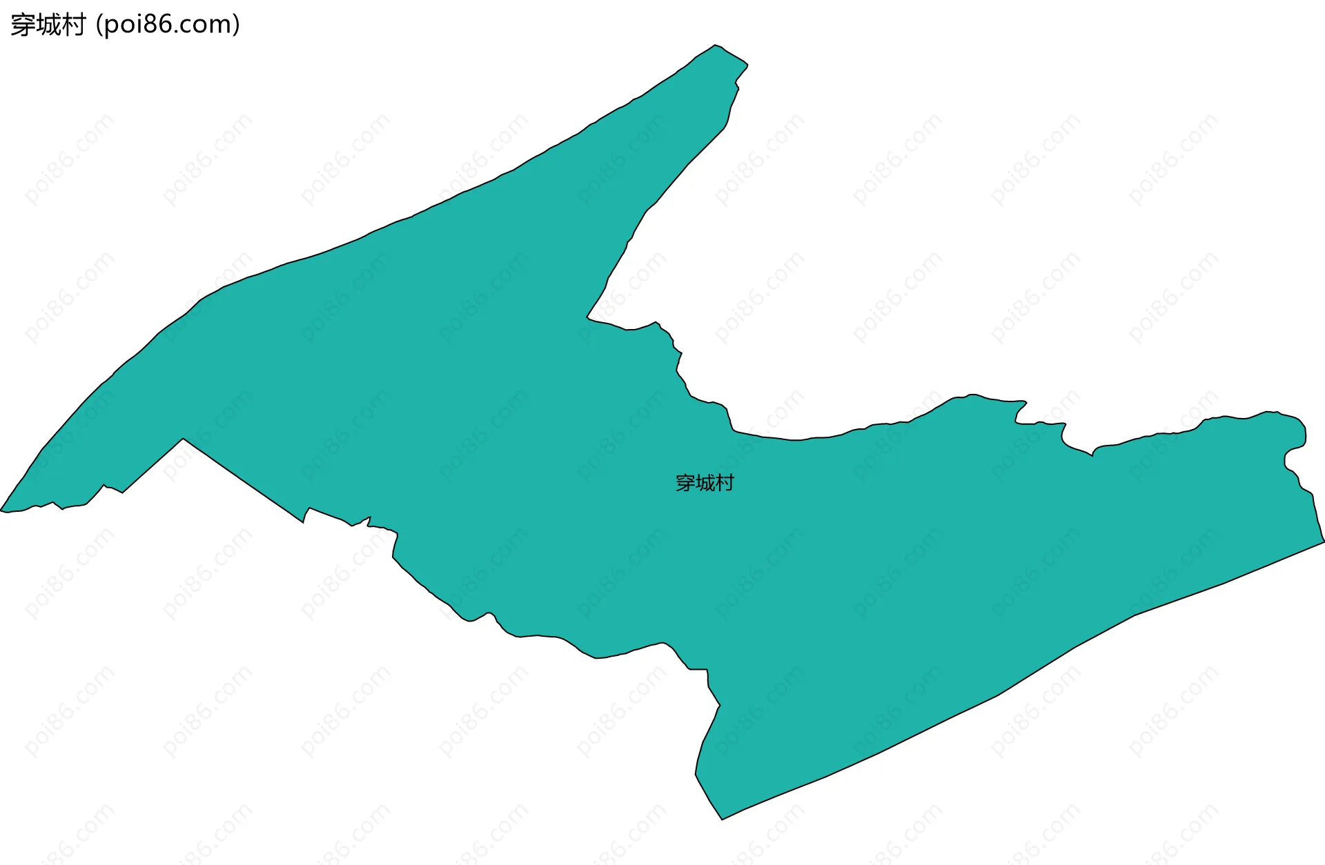 穿城村边界地图