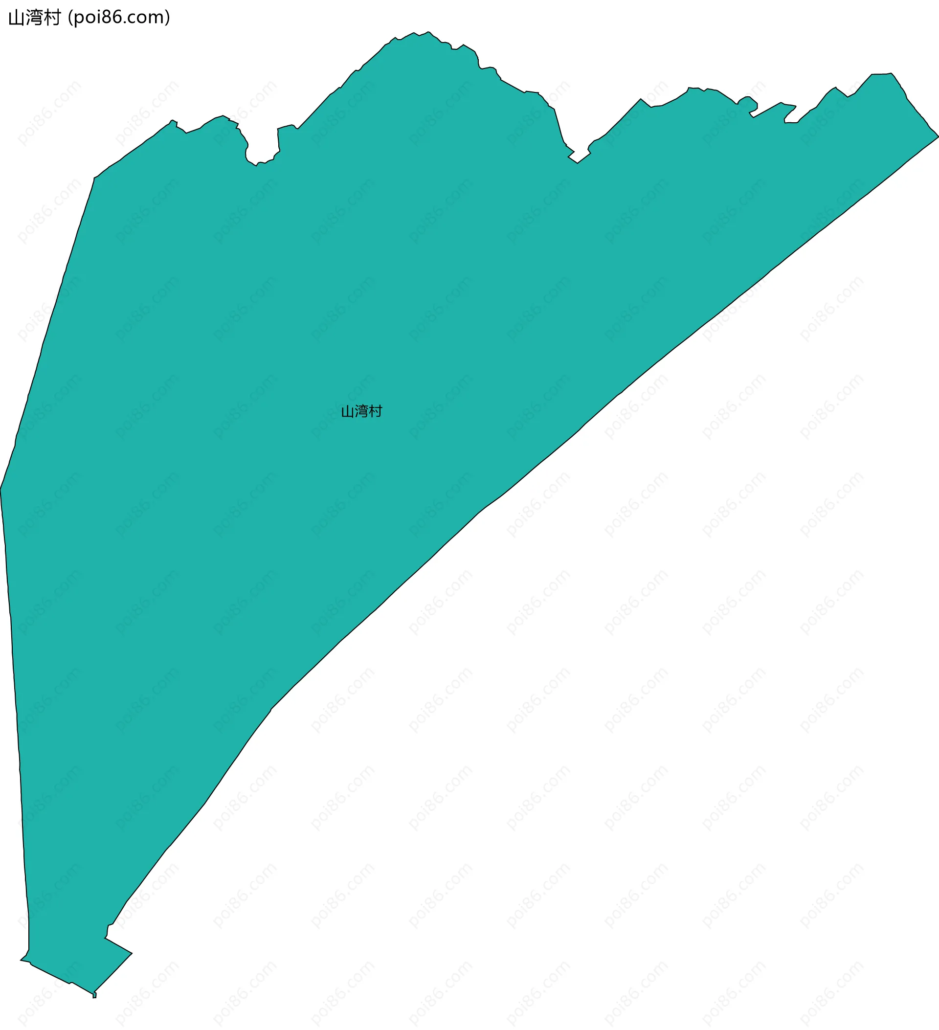 山湾村边界地图