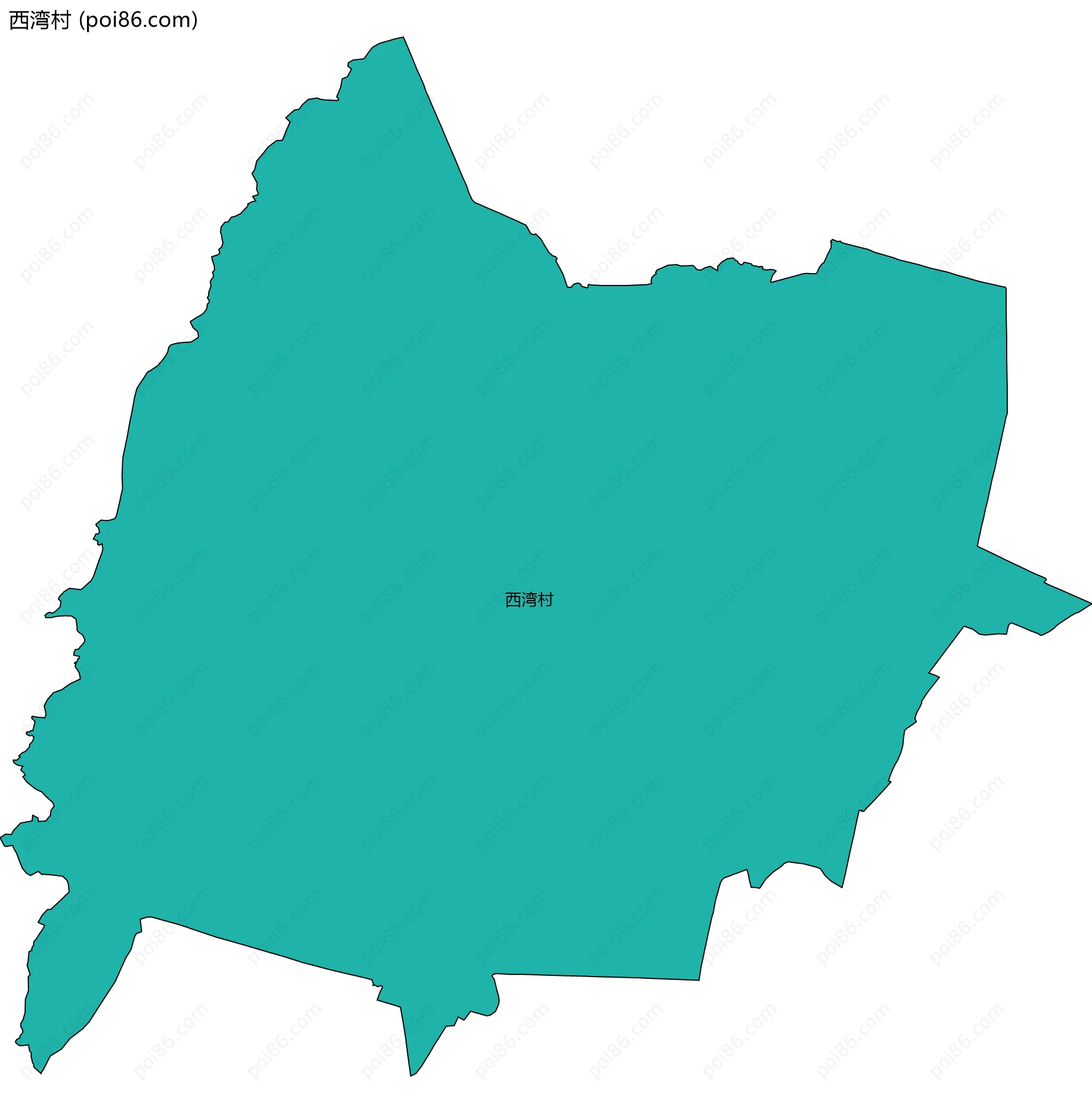西湾村边界地图