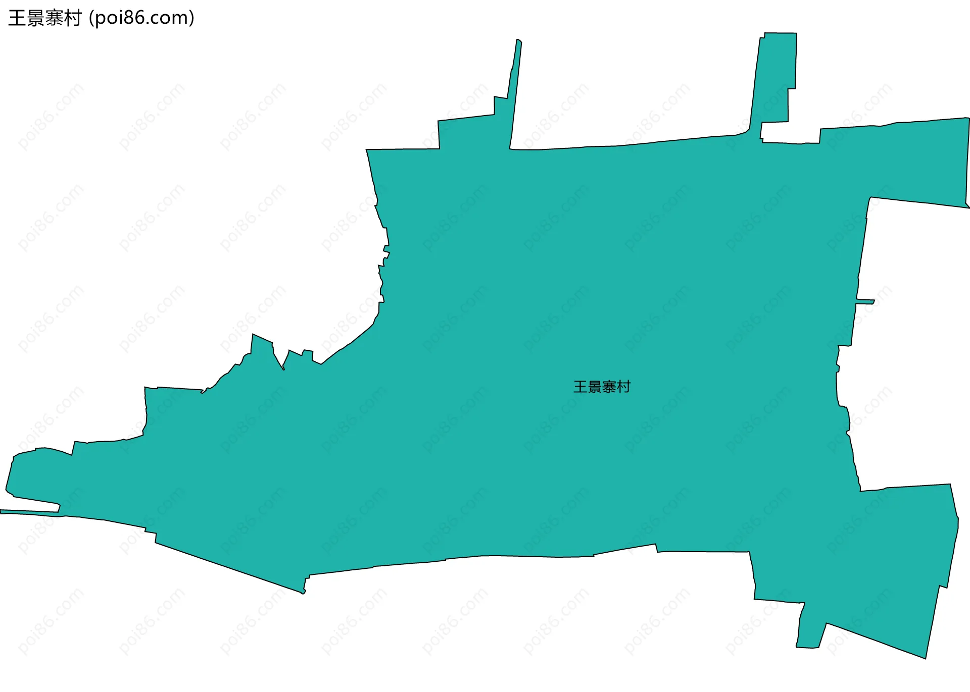 王景寨村边界地图
