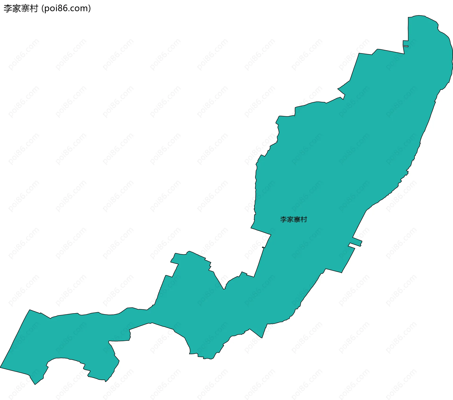 李家寨村边界地图