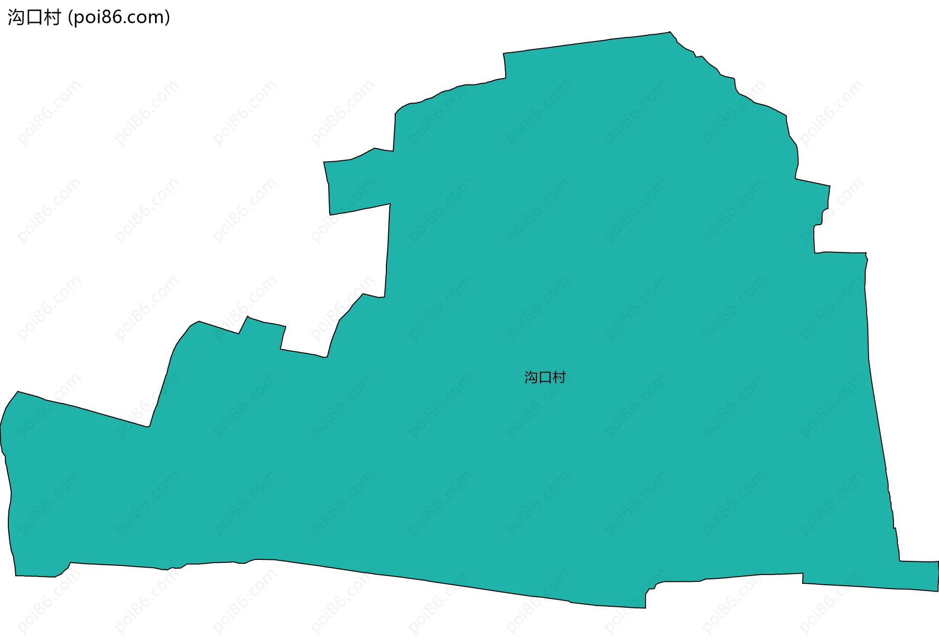 沟口村边界地图
