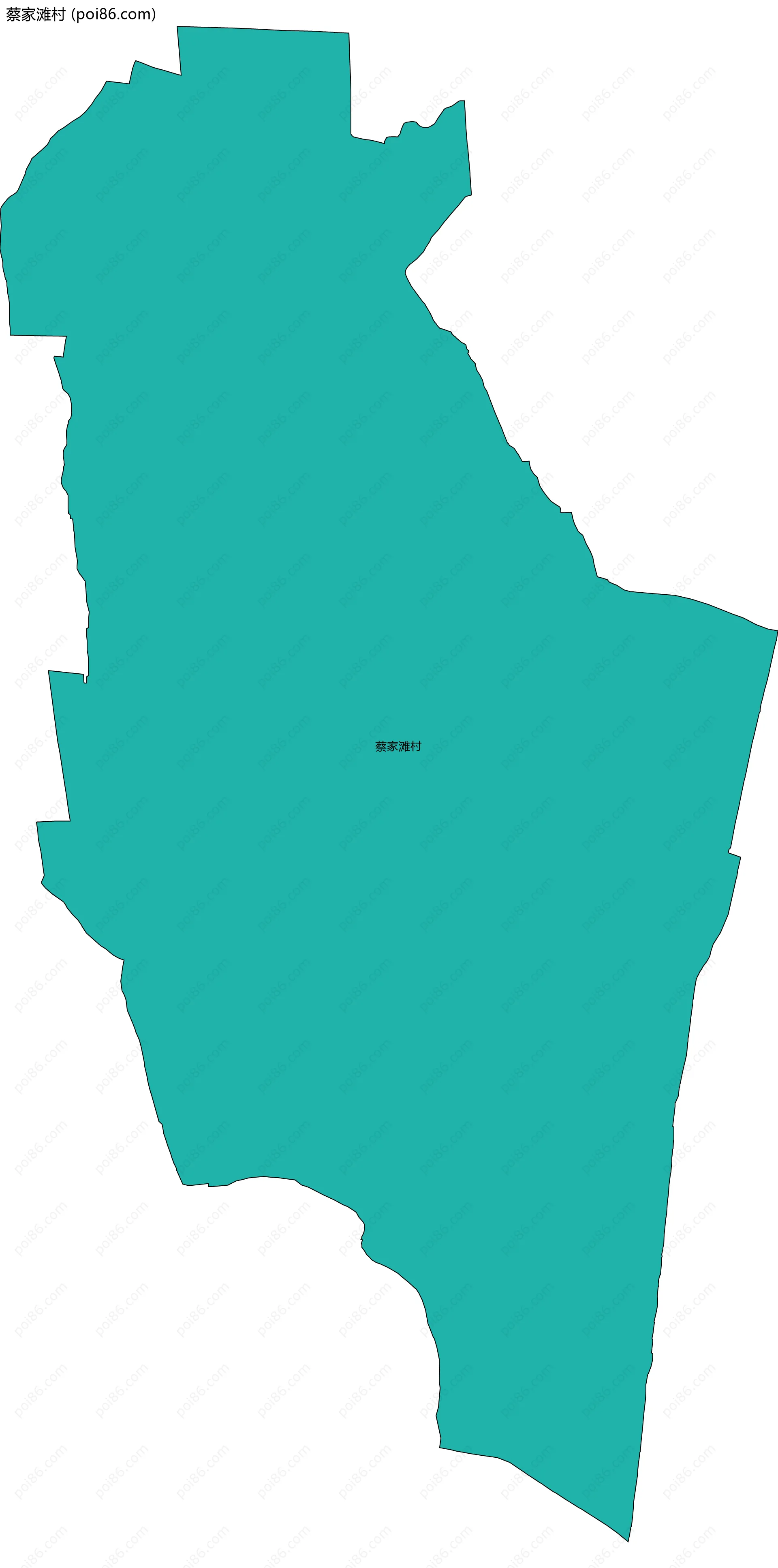 蔡家滩村边界地图